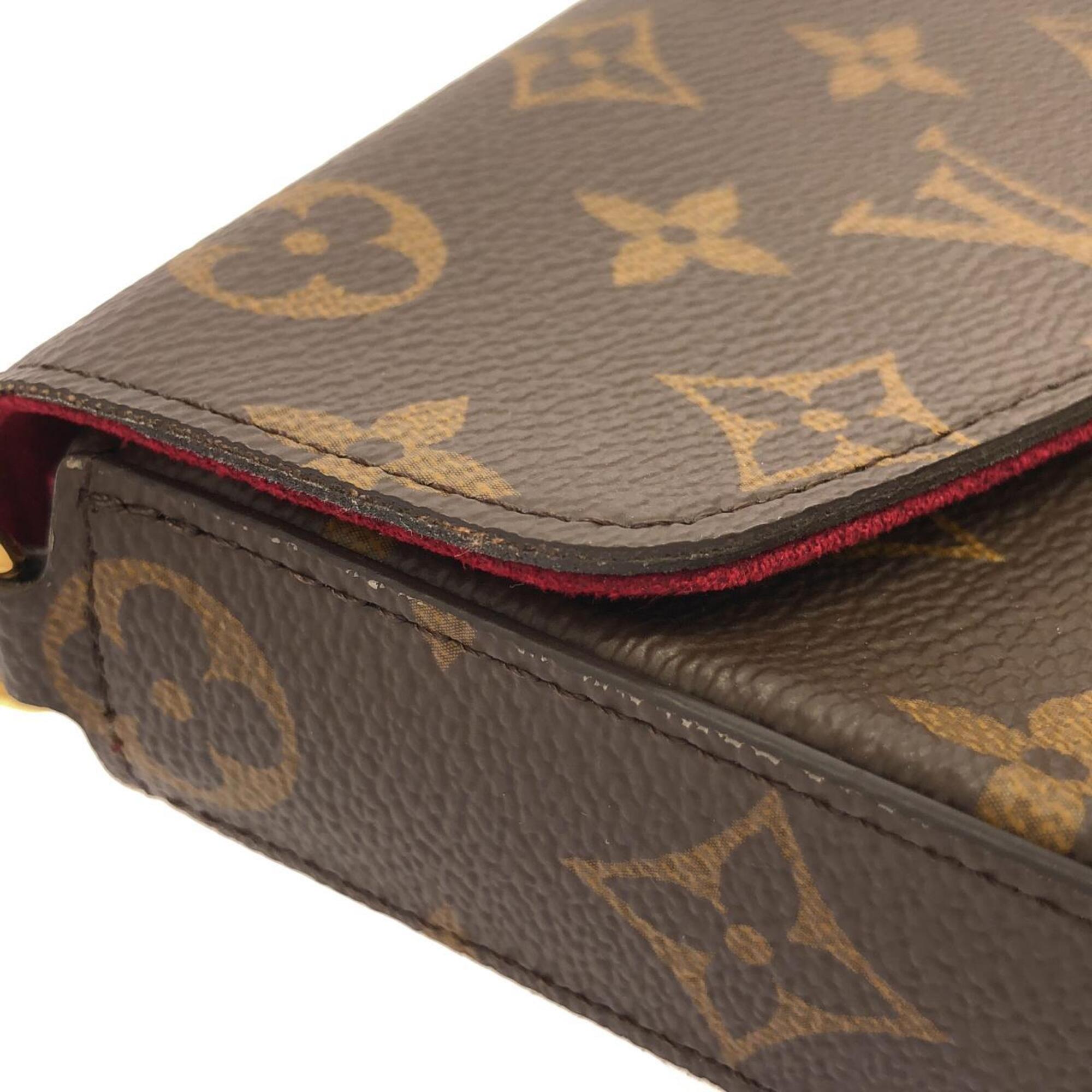 Louis Vuitton Marron Coated Canvas Shoulder Bag (Pre-Owned)