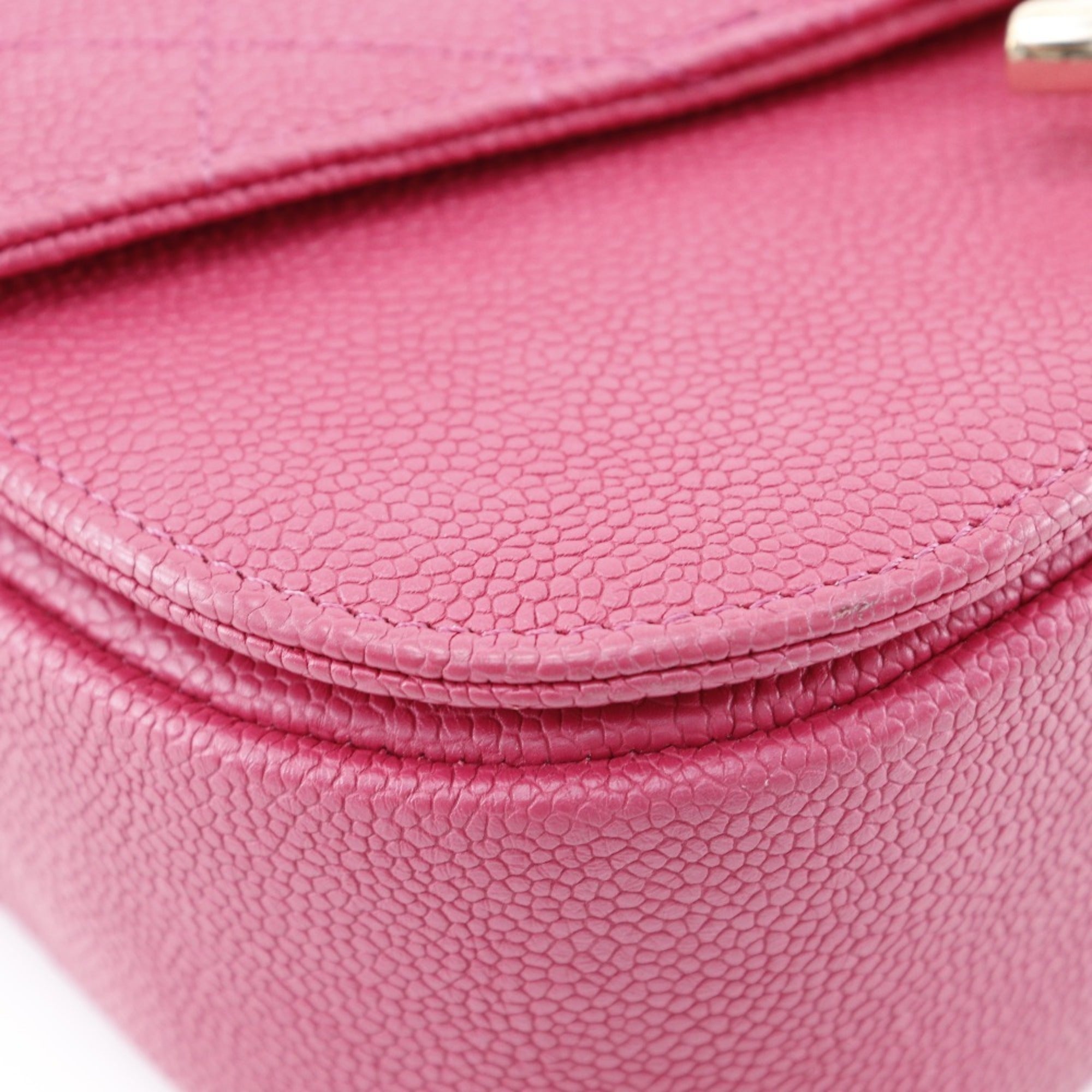 Chanel Pink Caviar Leather Handbag (Pre-Owned)