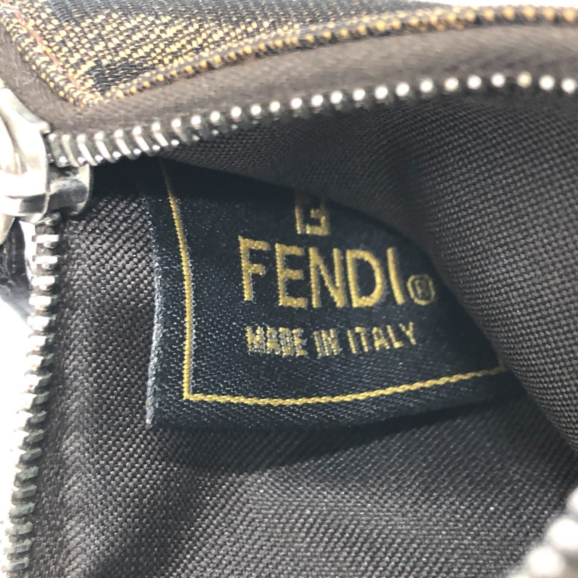 Fendi Brown Cloth Coin Purse/Coin Case (Pre-Owned)