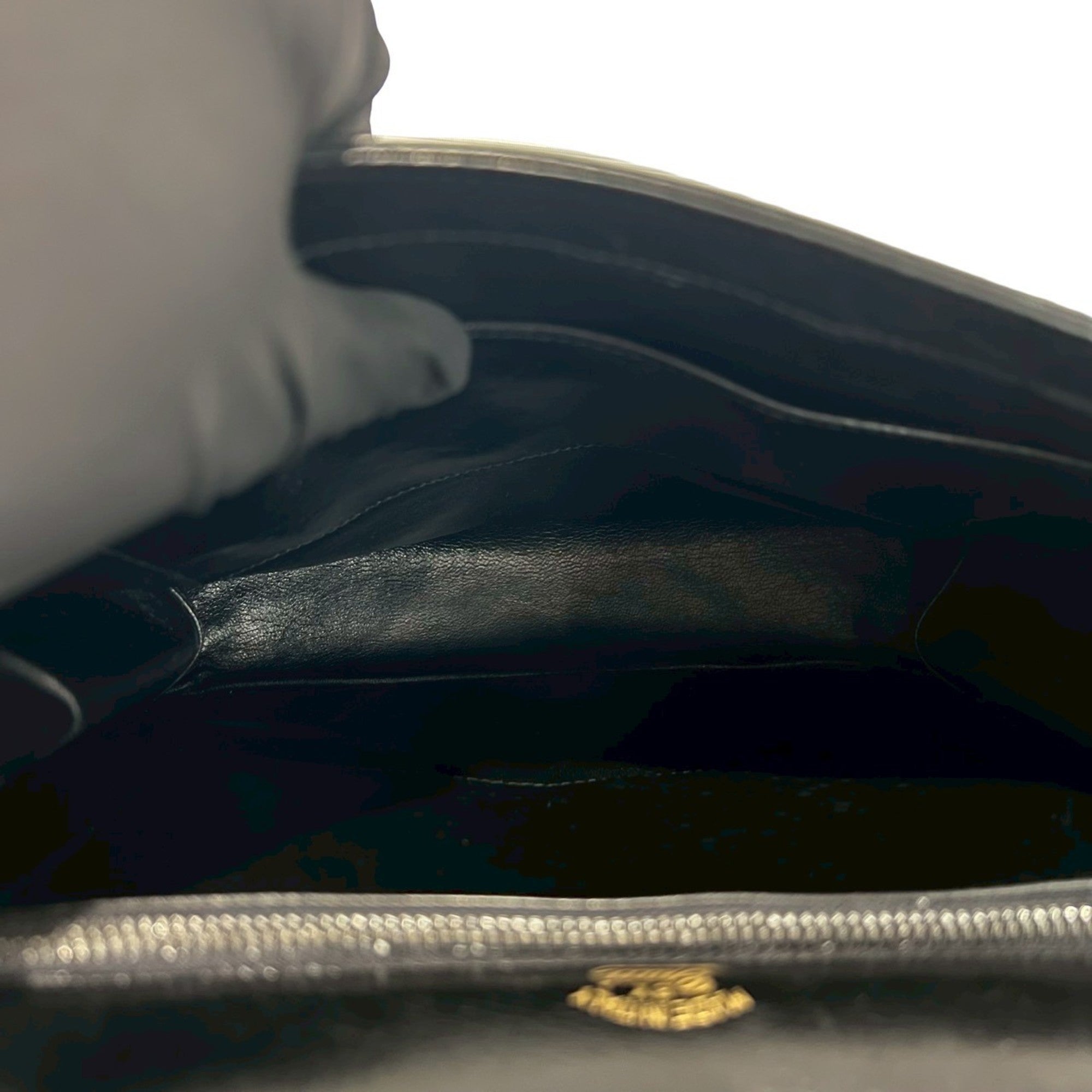 Gucci Black Leather Handbag Tote Bag (Pre-Owned)