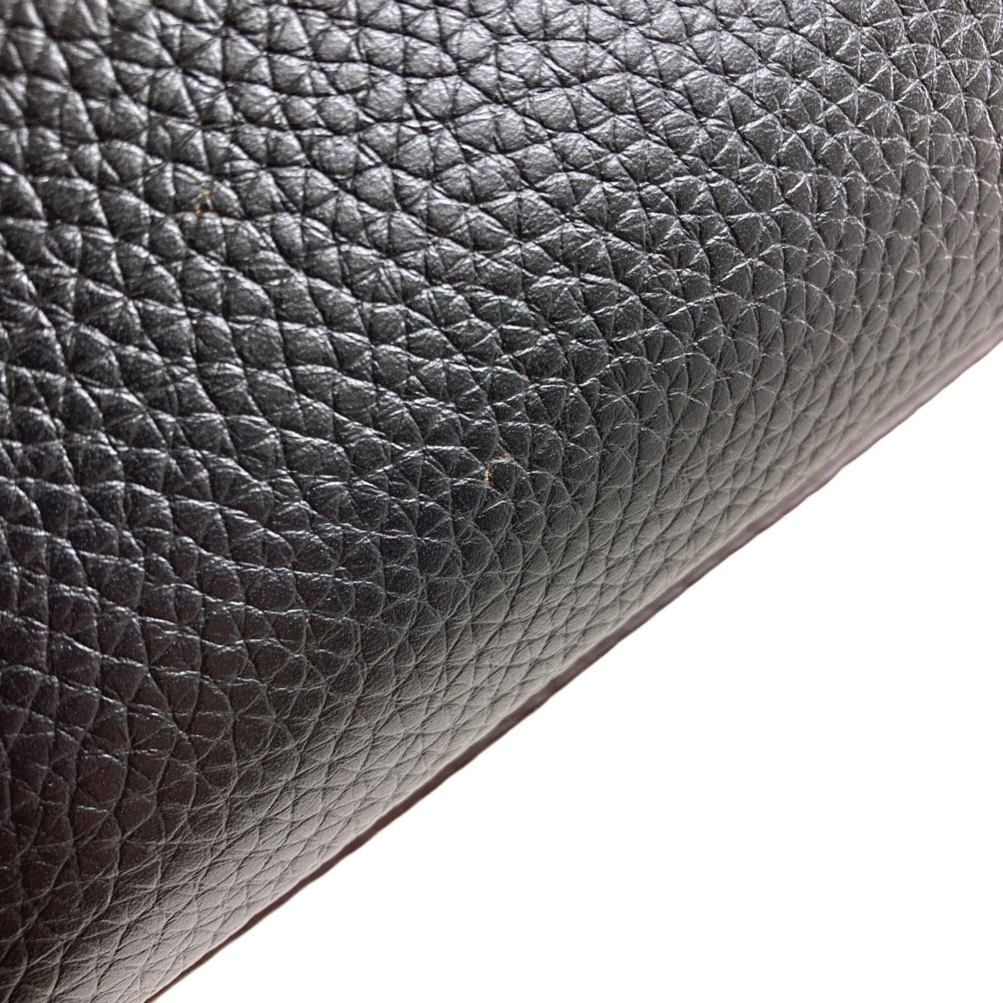 Louis Vuitton Black Leather Handbag (Pre-Owned)