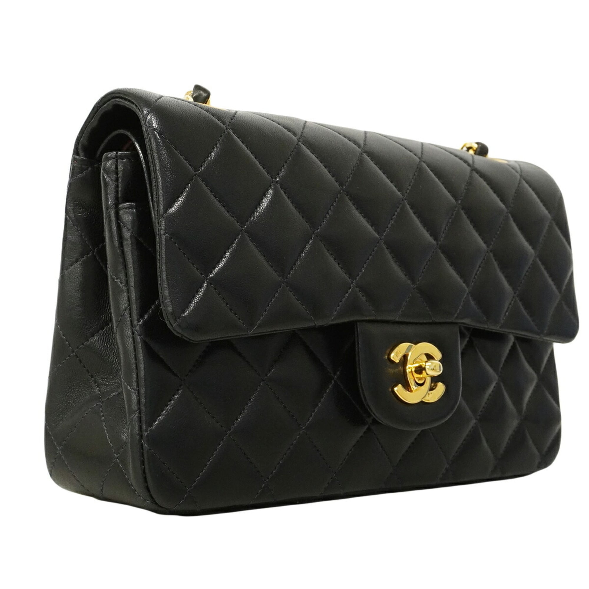 Chanel Black Leather Shoulder Bag (Pre-Owned)