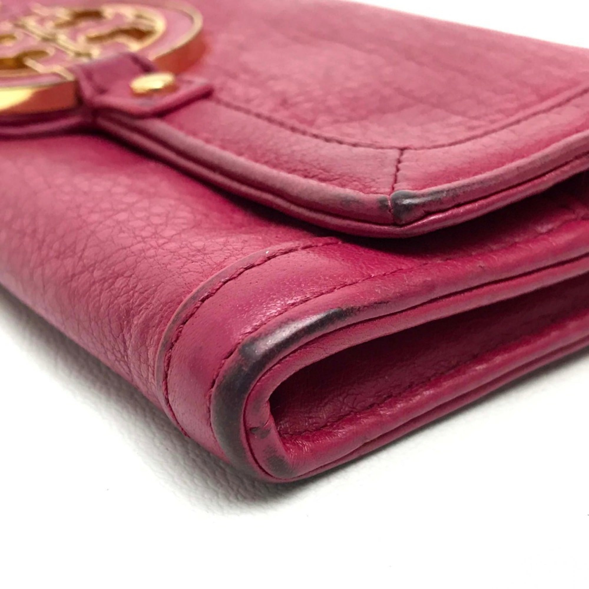 Tory Burch Pink Leather Wallet (Bi-Fold) (Pre-Owned)