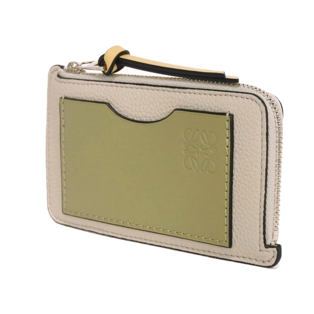 Loewe Gray Leather Coin Purse/Coin Case (Pre-Owned)