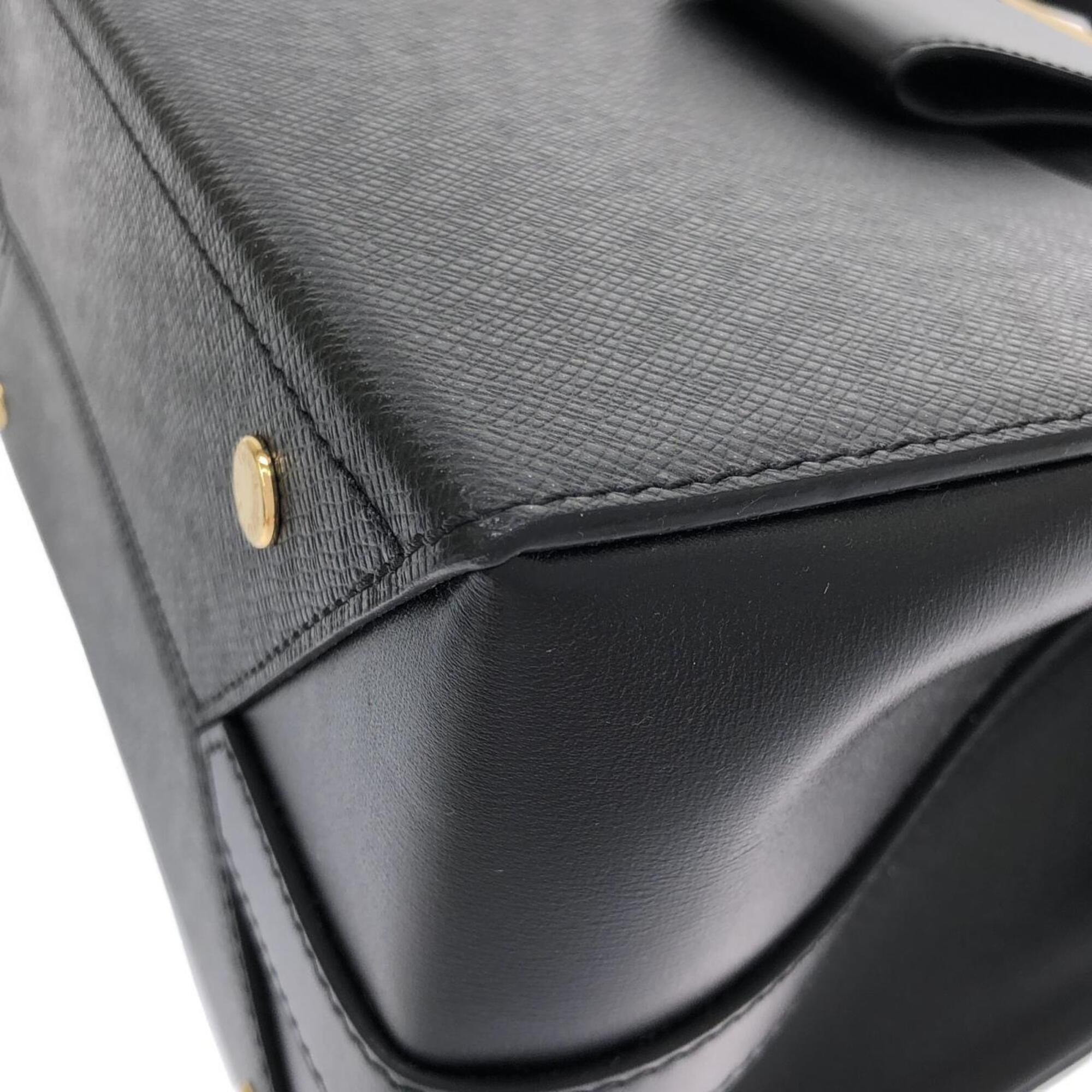 Louis Vuitton Black Leather Handbag (Pre-Owned)