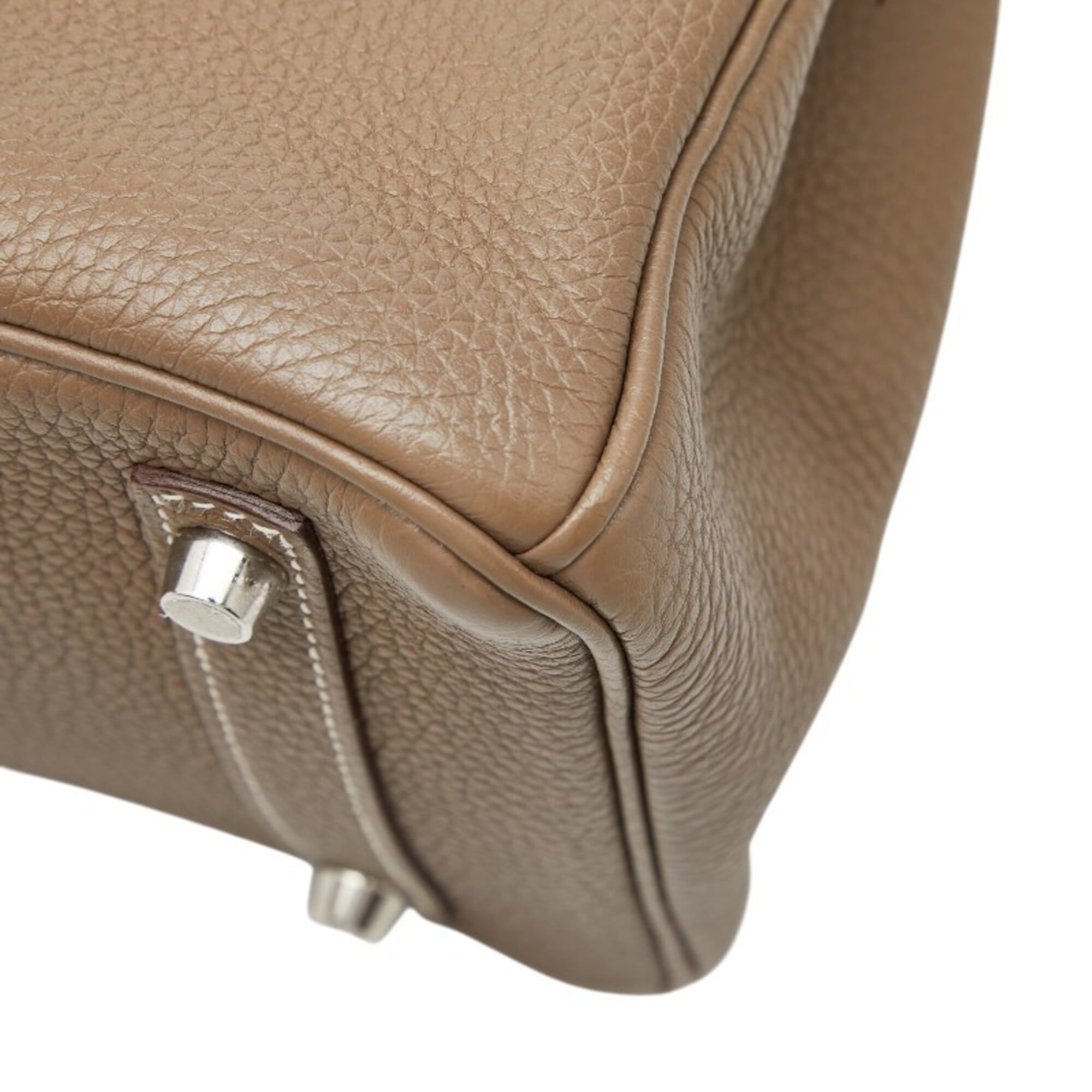 Hermes Etoupe Gray Togo Leather Handbag (Pre-Owned)