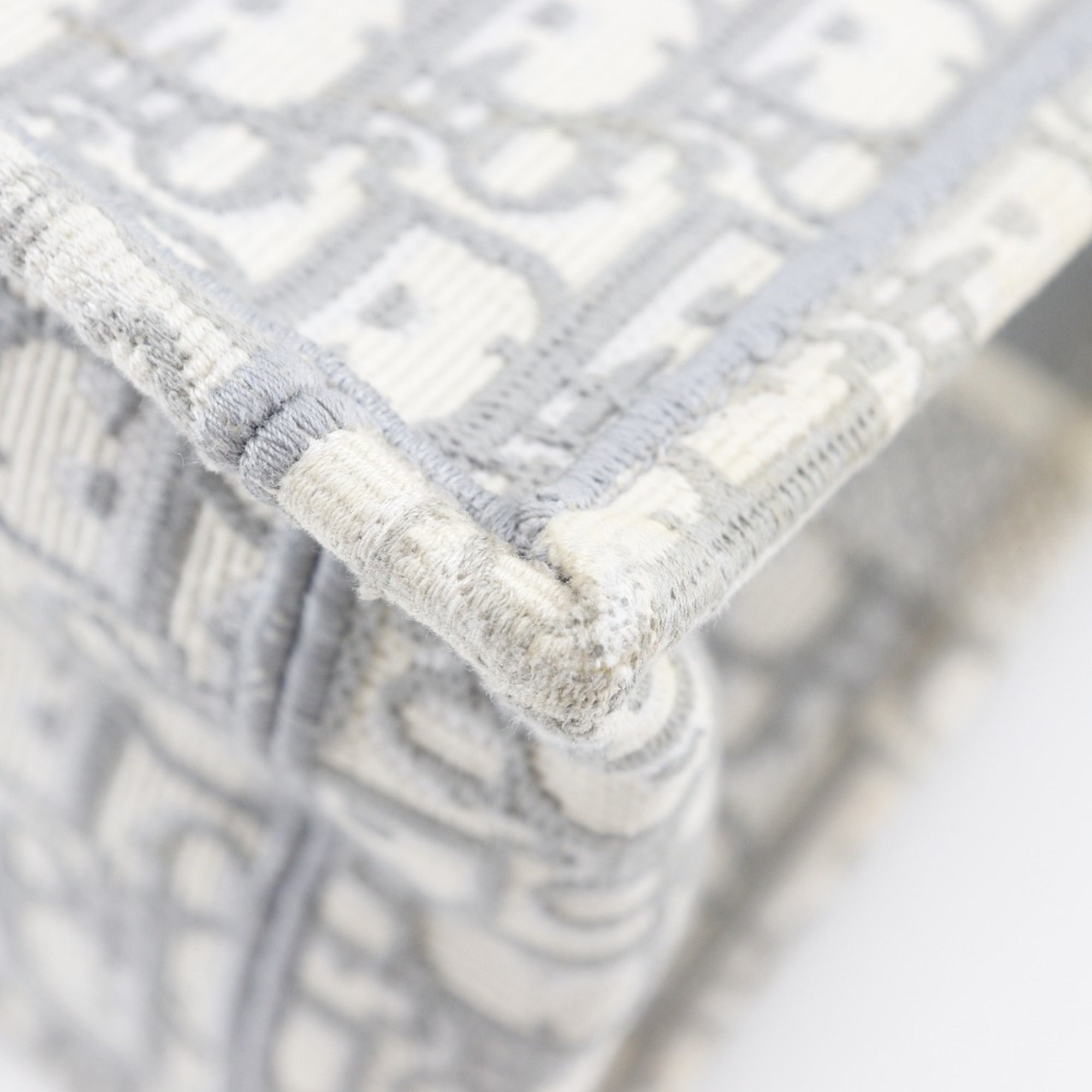 Christian Dior Light Gray Cotton Tote Bag (Pre-Owned)