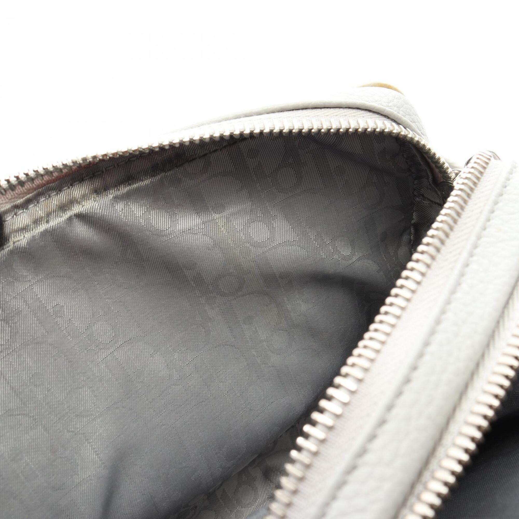 Christian Dior Gray Leather Handbag Shoulder Bag (Pre-Owned)