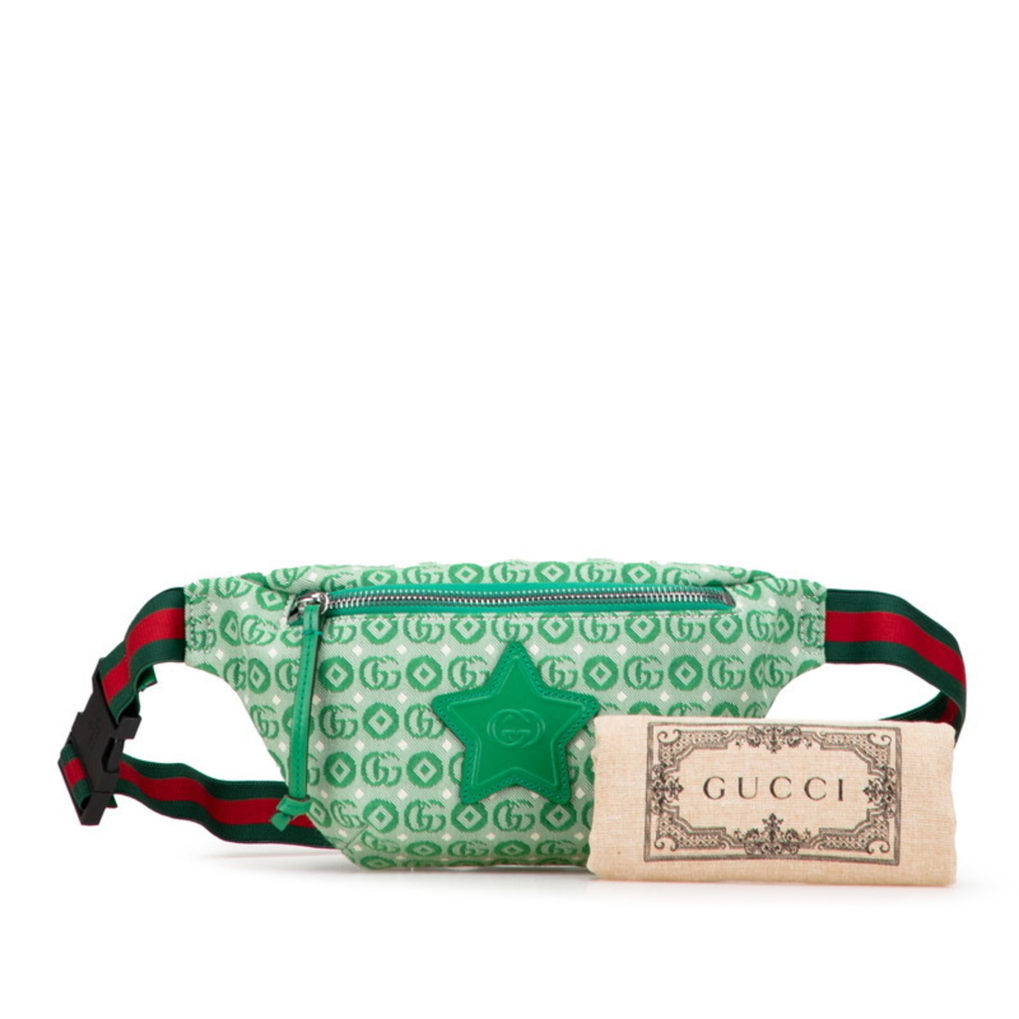 Gucci Green Canvas Fanny Pack (Pre-Owned)