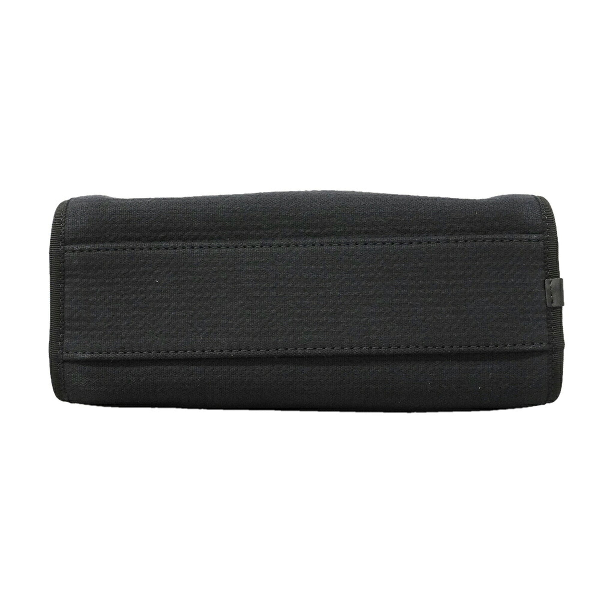 Chanel Black Canvas Handbag (Pre-Owned)