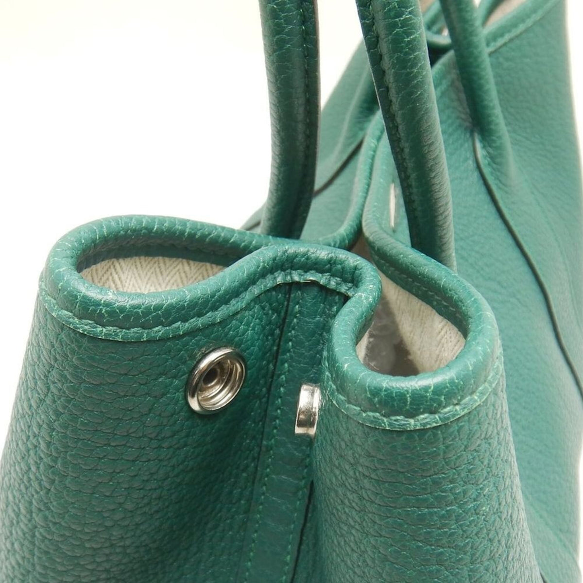 Hermes Garden Green Negonda Leather Handbag (Pre-Owned)