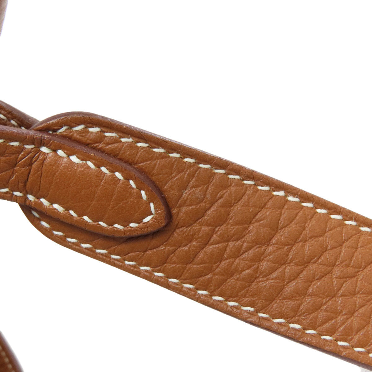 Hermes Gold Taurillon Clemence Leather Handbag (Pre-Owned)