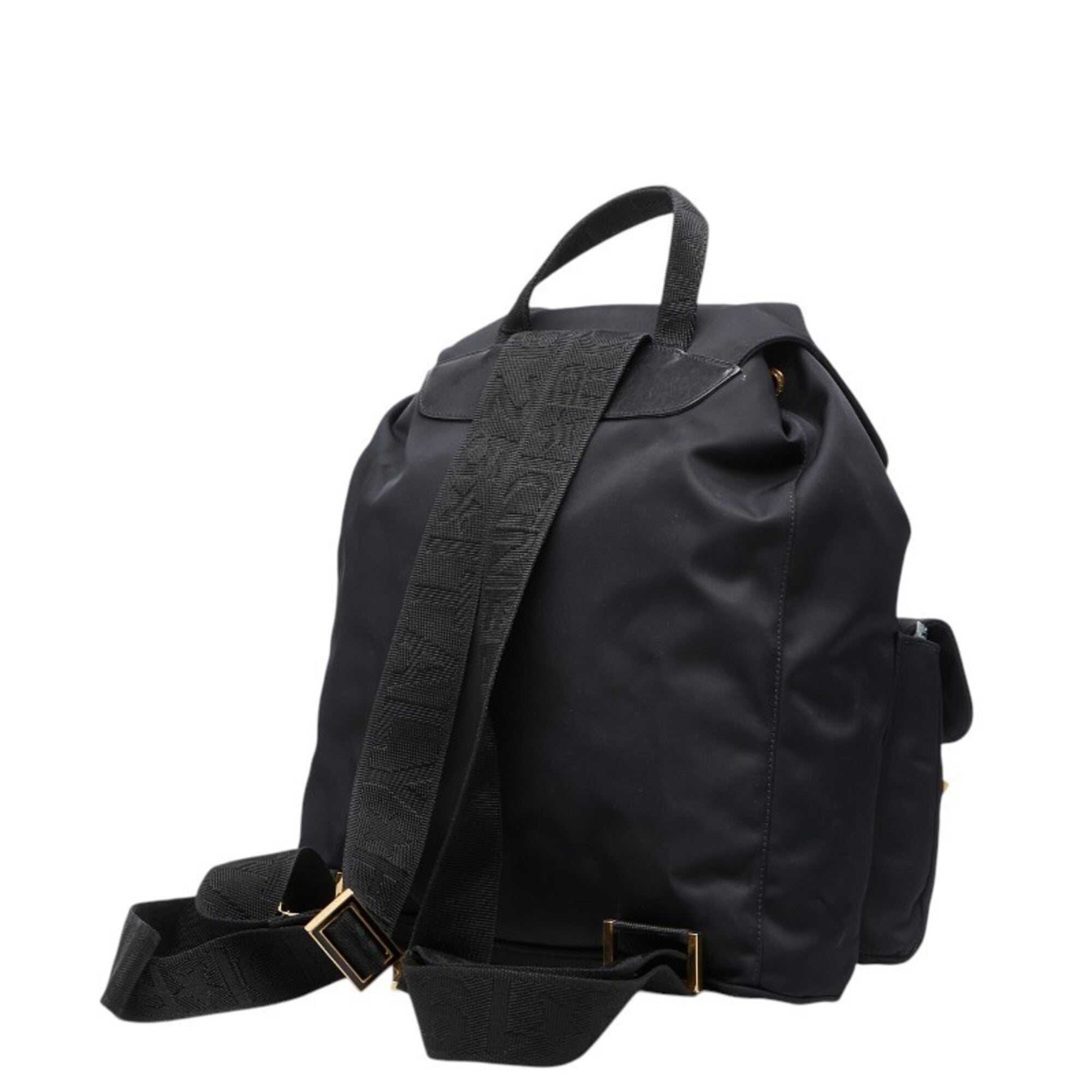 Fendi Black Nylon Leather Backpack (Pre-Owned)