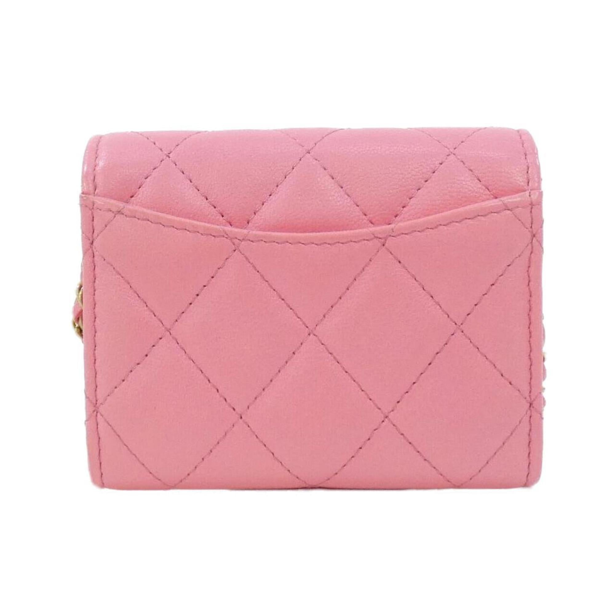 Chanel Pink Leather Handbag Shoulder Bag (Pre-Owned)