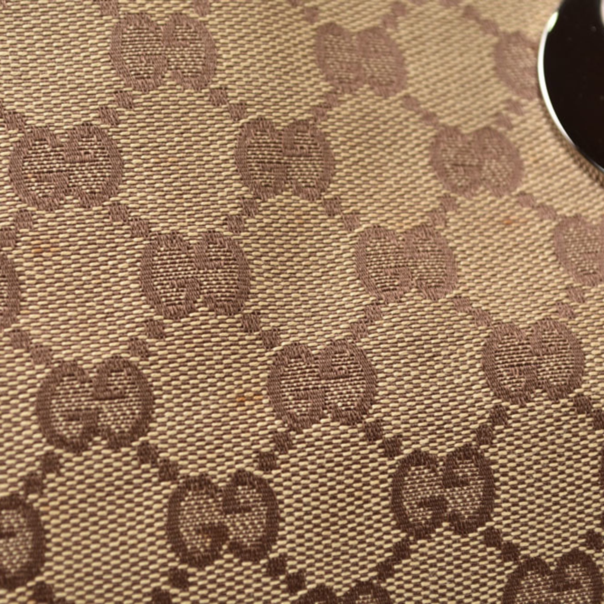 Gucci Beige Beige Brown Brown Gg Canvas Tote Bag (Pre-Owned)