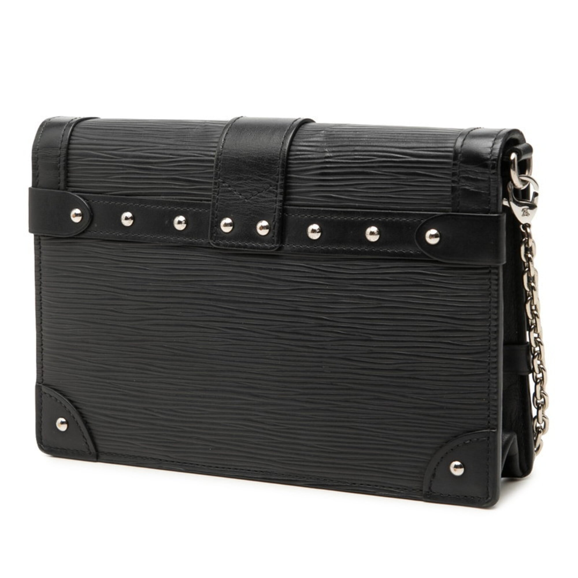 Louis Vuitton Black Leather Shoulder Bag (Pre-Owned)