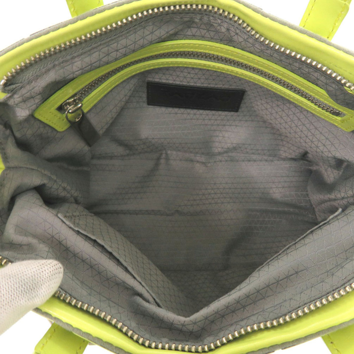 Issey Miyake Yellow Elastane Leather Handbag Shoulder Bag (Pre-Owned)