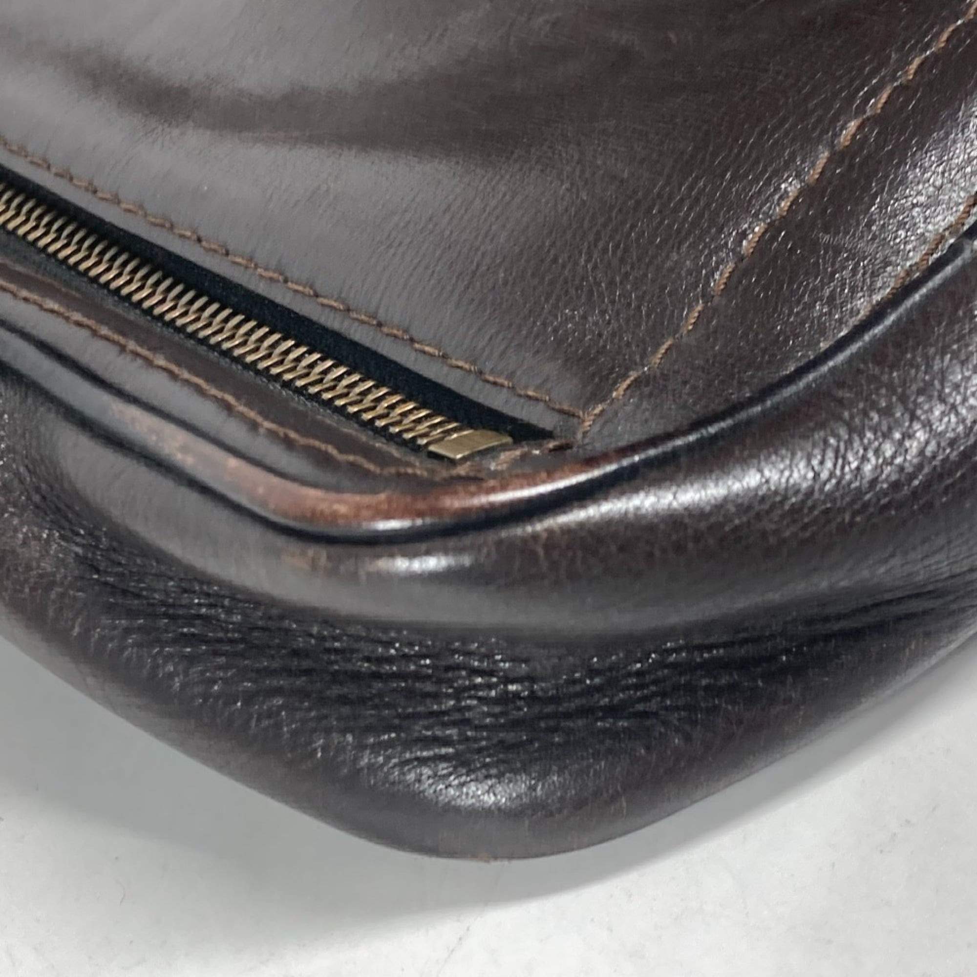 Louis Vuitton Brown Coffee Utah Leather Handbag Sling Bag (Pre-Owned)