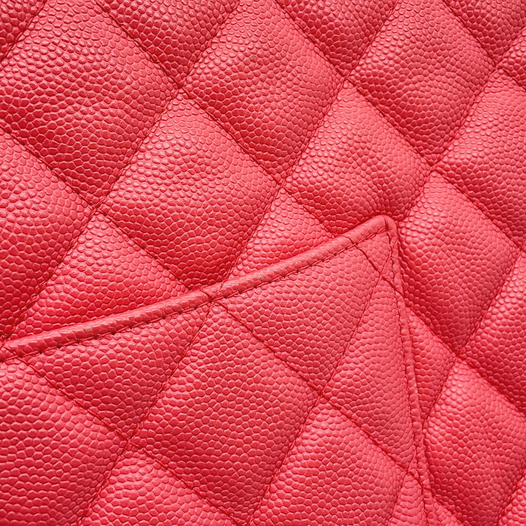 Chanel Matelasse Pink Grained Calfskin Clutch Bag (Pre-Owned)