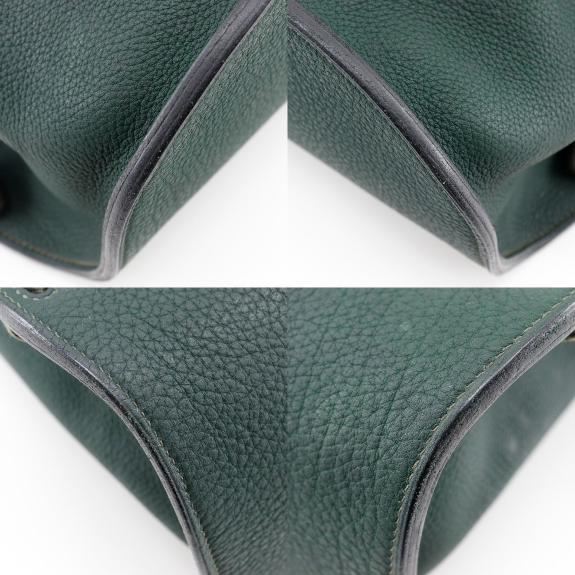 Hermes Green Leather Backpack (Pre-Owned)