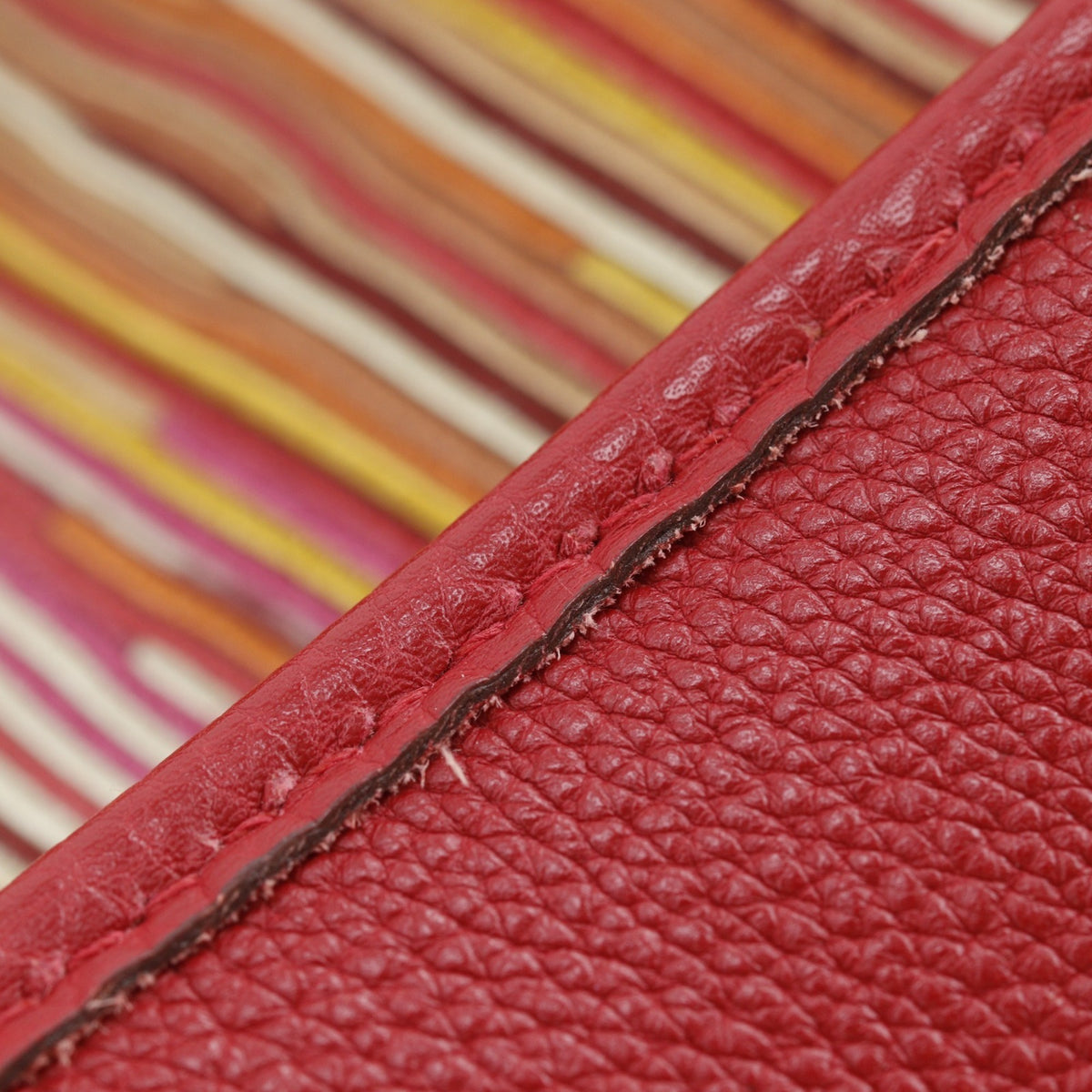 Hermes Evelyne Red Color Vibrato Leather Shoulder Bag (Pre-Owned)