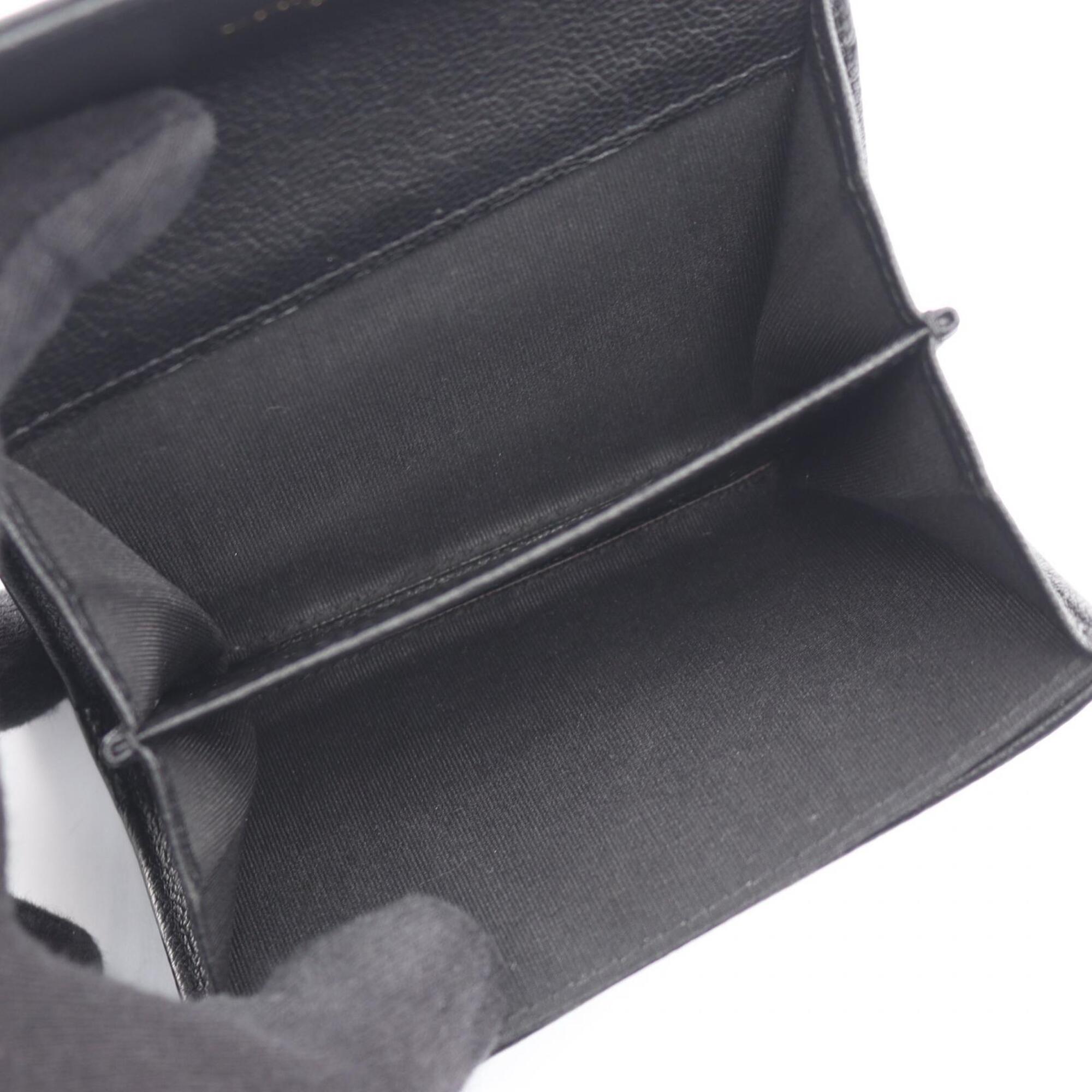 Chanel Black Leather Coin Purse/Coin Case (Pre-Owned)