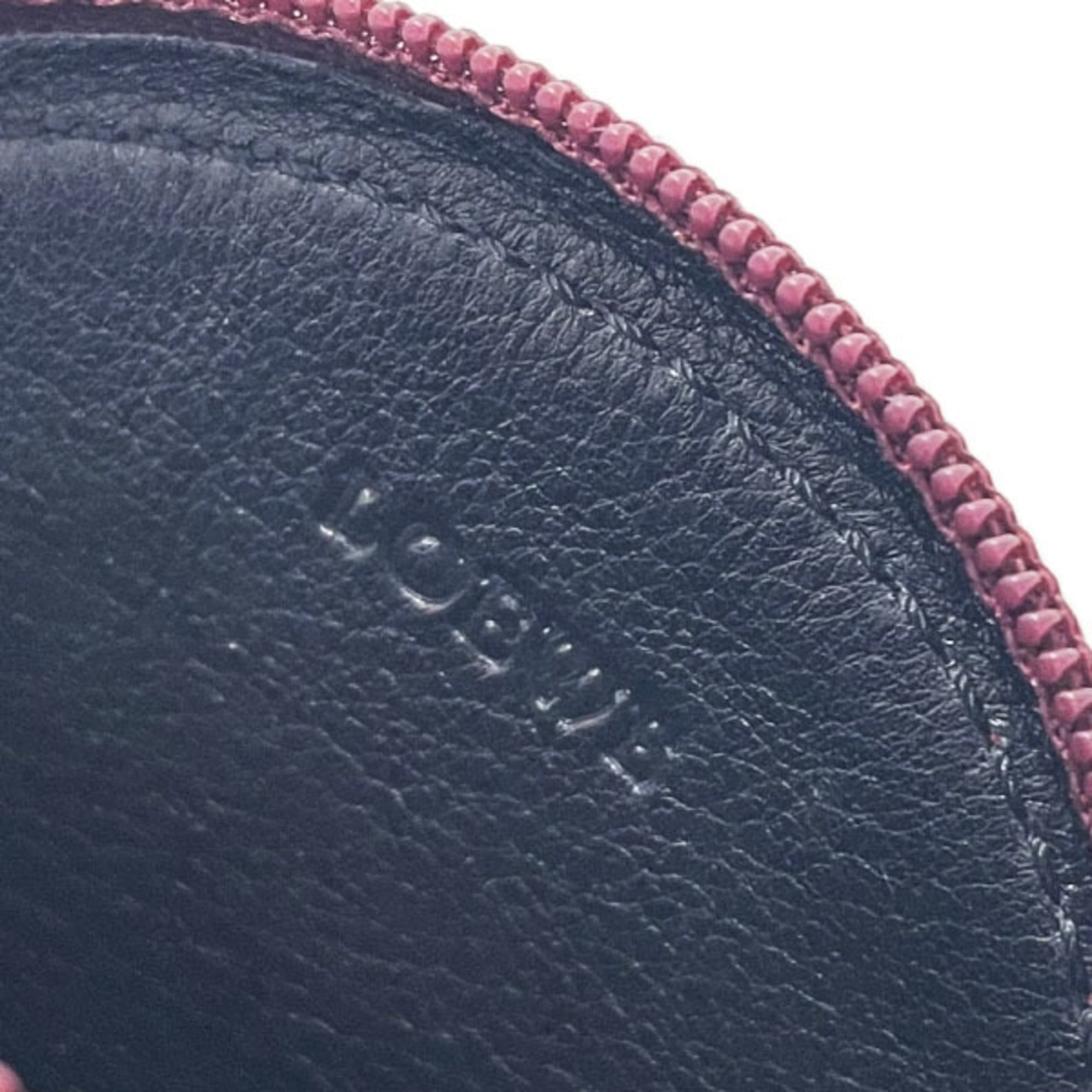 Loewe Bordeaux Leather Coin Purse/Coin Case (Pre-Owned)