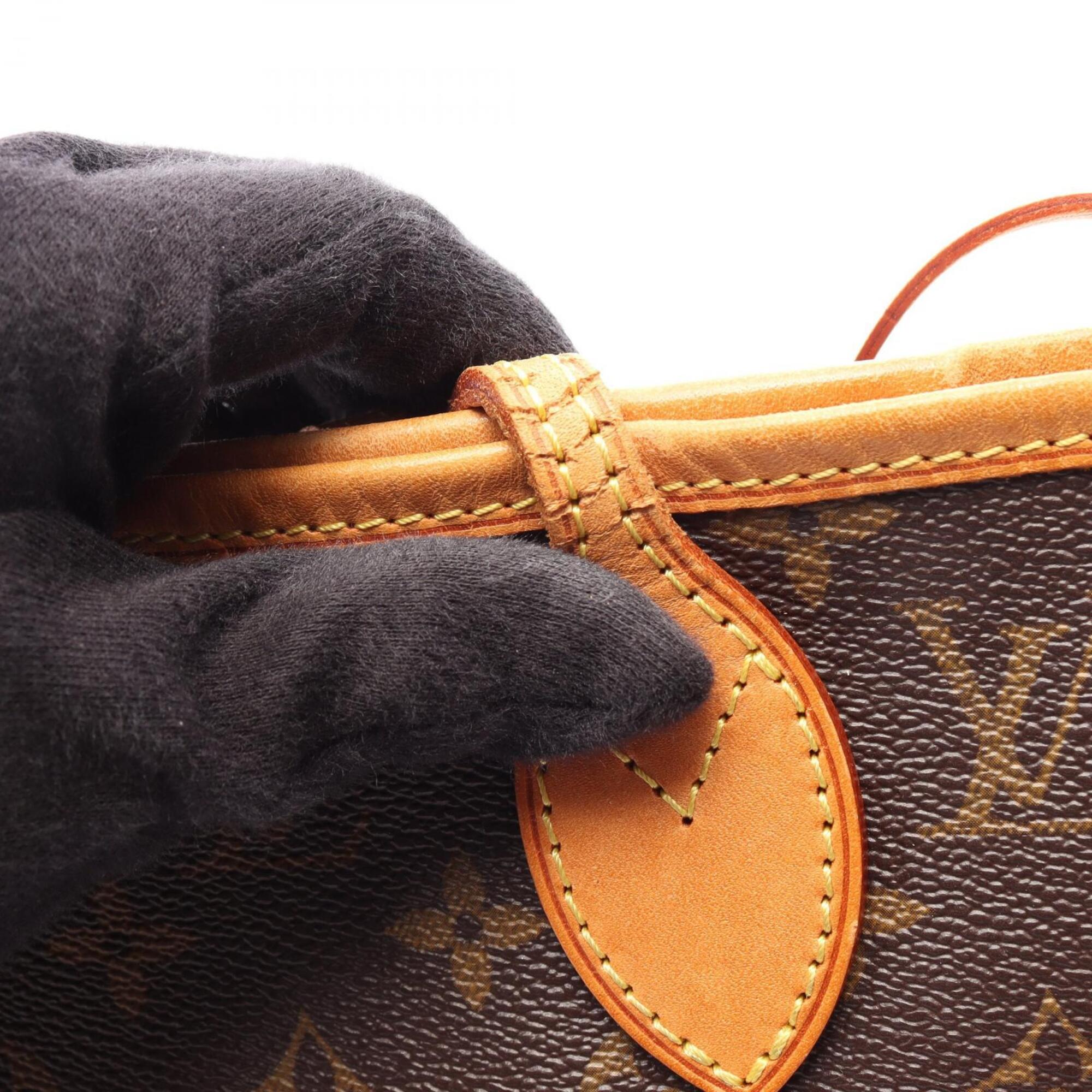 Louis Vuitton Brown Coated Canvas Leather Handbag Tote Bag (Pre-Owned)