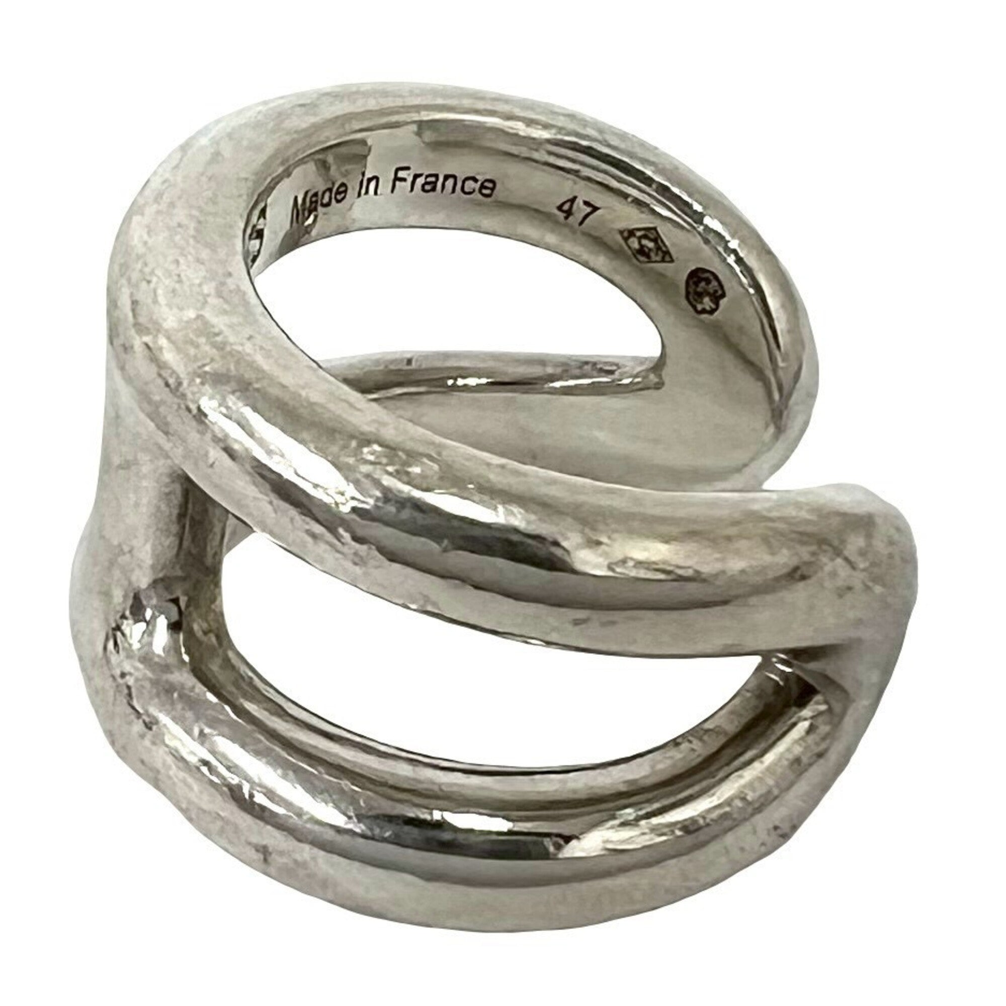 Hermes Silver Silver 925 Band Ring (Pre-Owned)