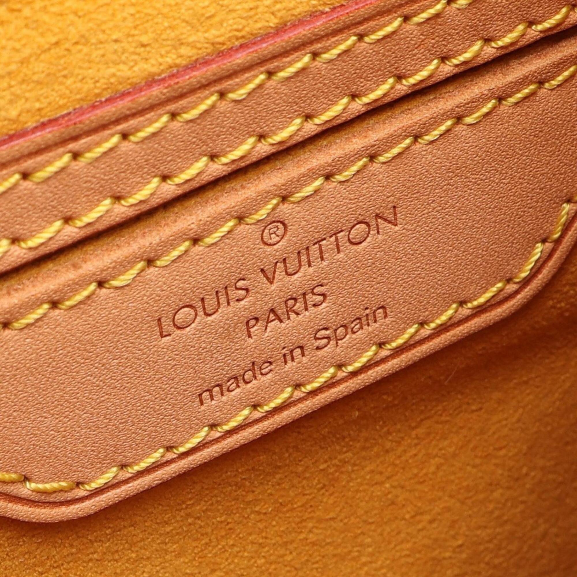 Louis Vuitton Blue Monogram Denim Leather Backpack Handbag (Pre-Owned)