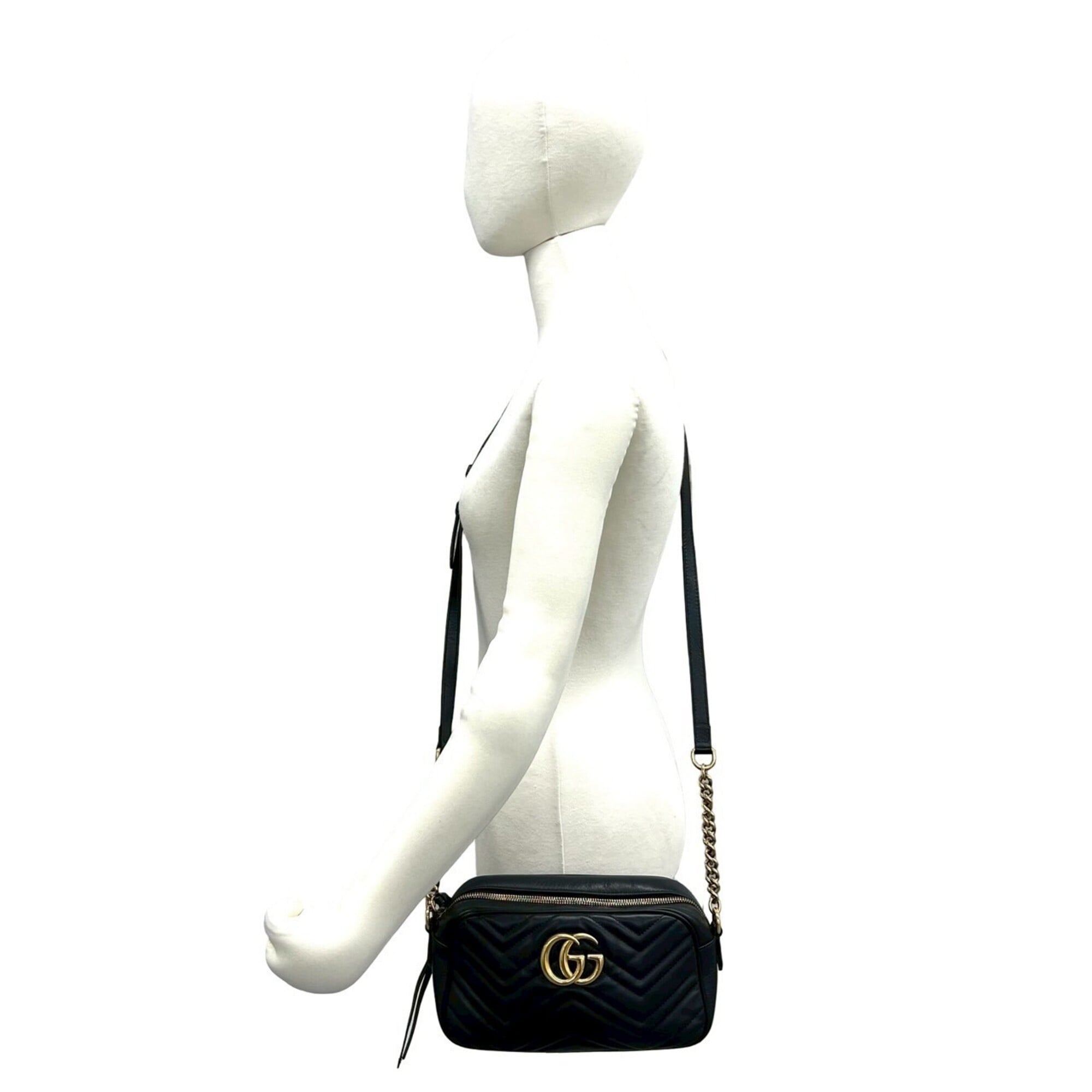 Gucci Black Leather Pochette Shoulder Bag (Pre-Owned)