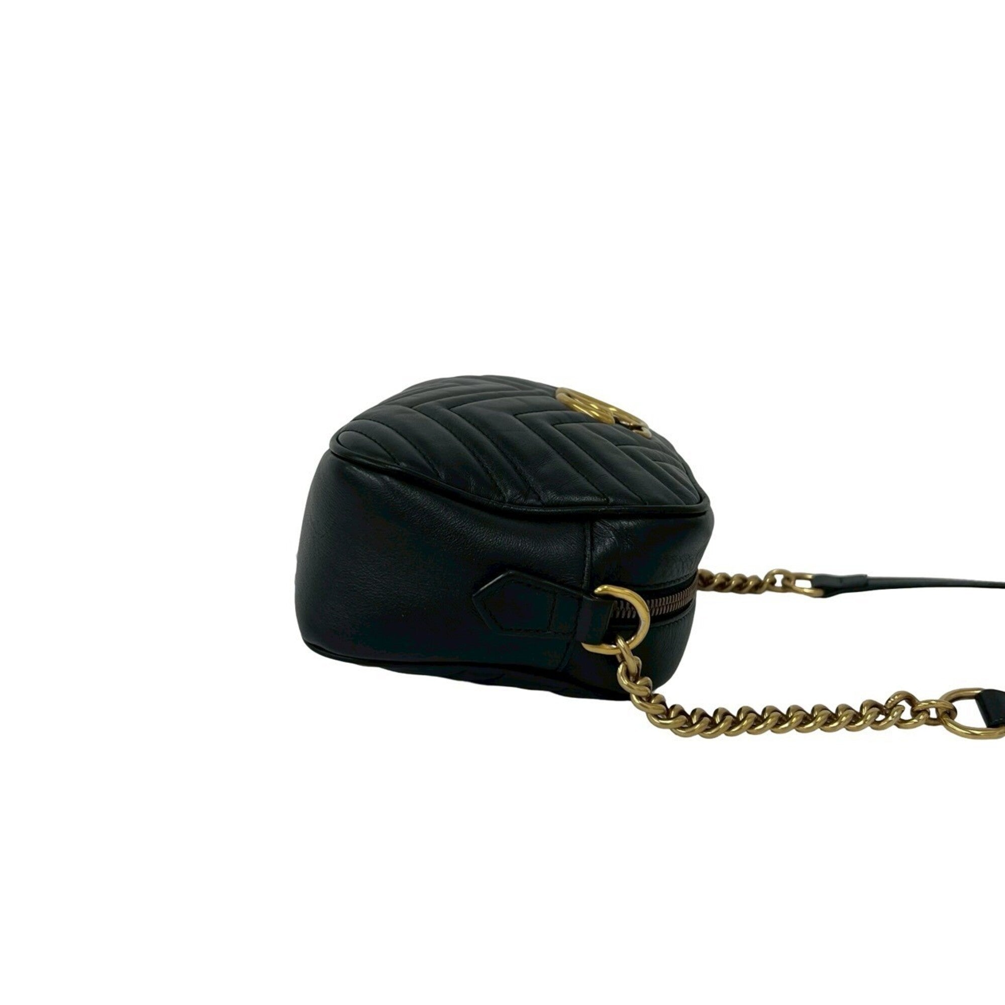 Gucci Black Leather Pochette Shoulder Bag (Pre-Owned)