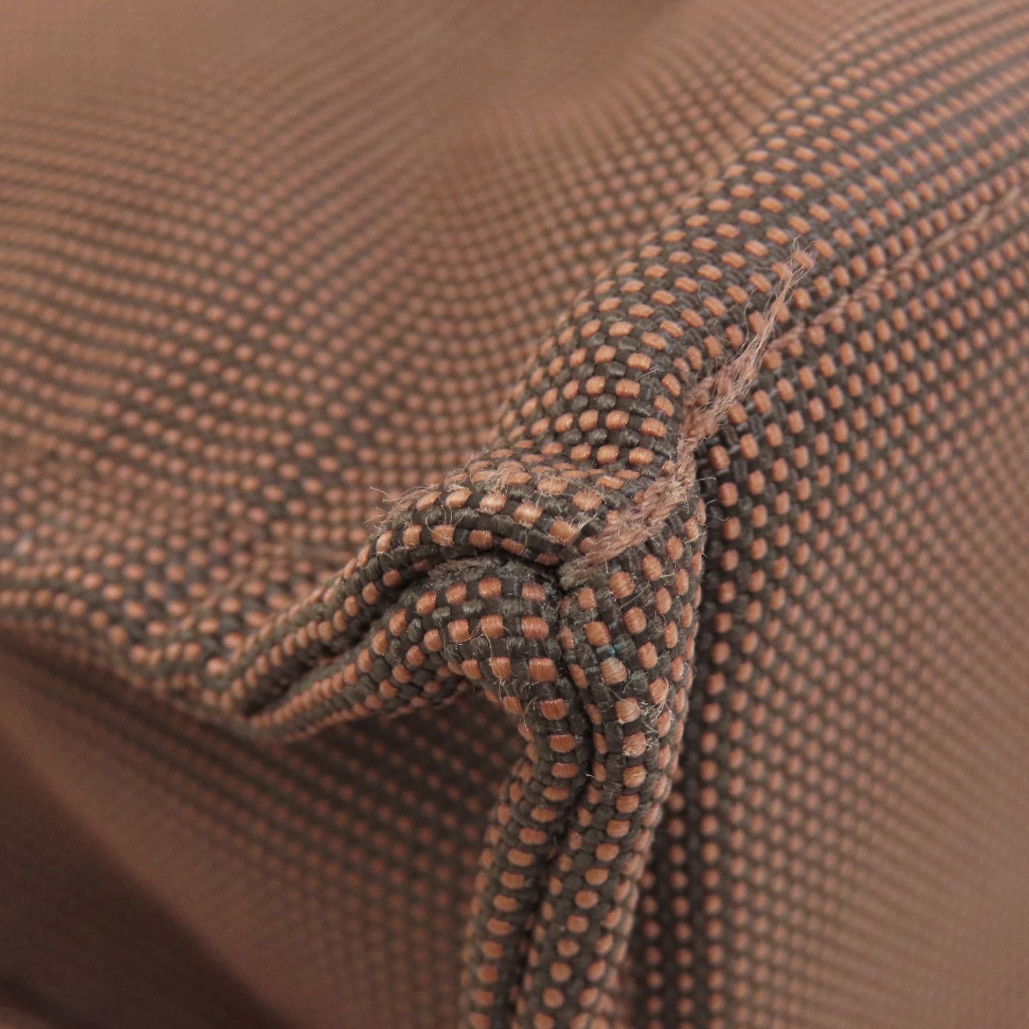 Hermes Brown Canvas Handbag (Pre-Owned)