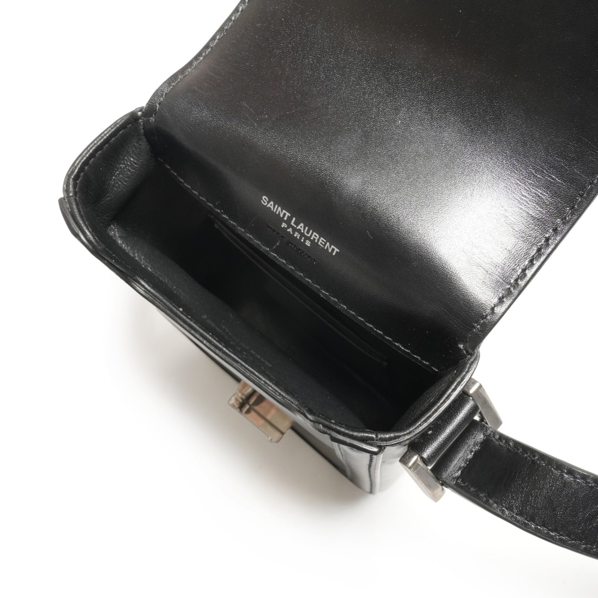 Yves Saint Laurent Black Leather Shoulder Bag (Pre-Owned)