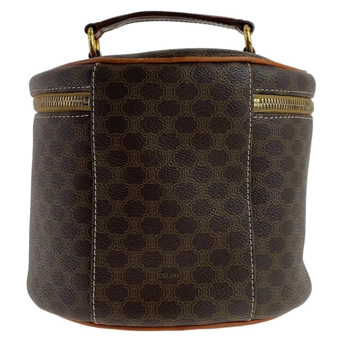 Celine Brown Pvc Leather Handbag Pouch Vanity Bag (Pre-Owned)