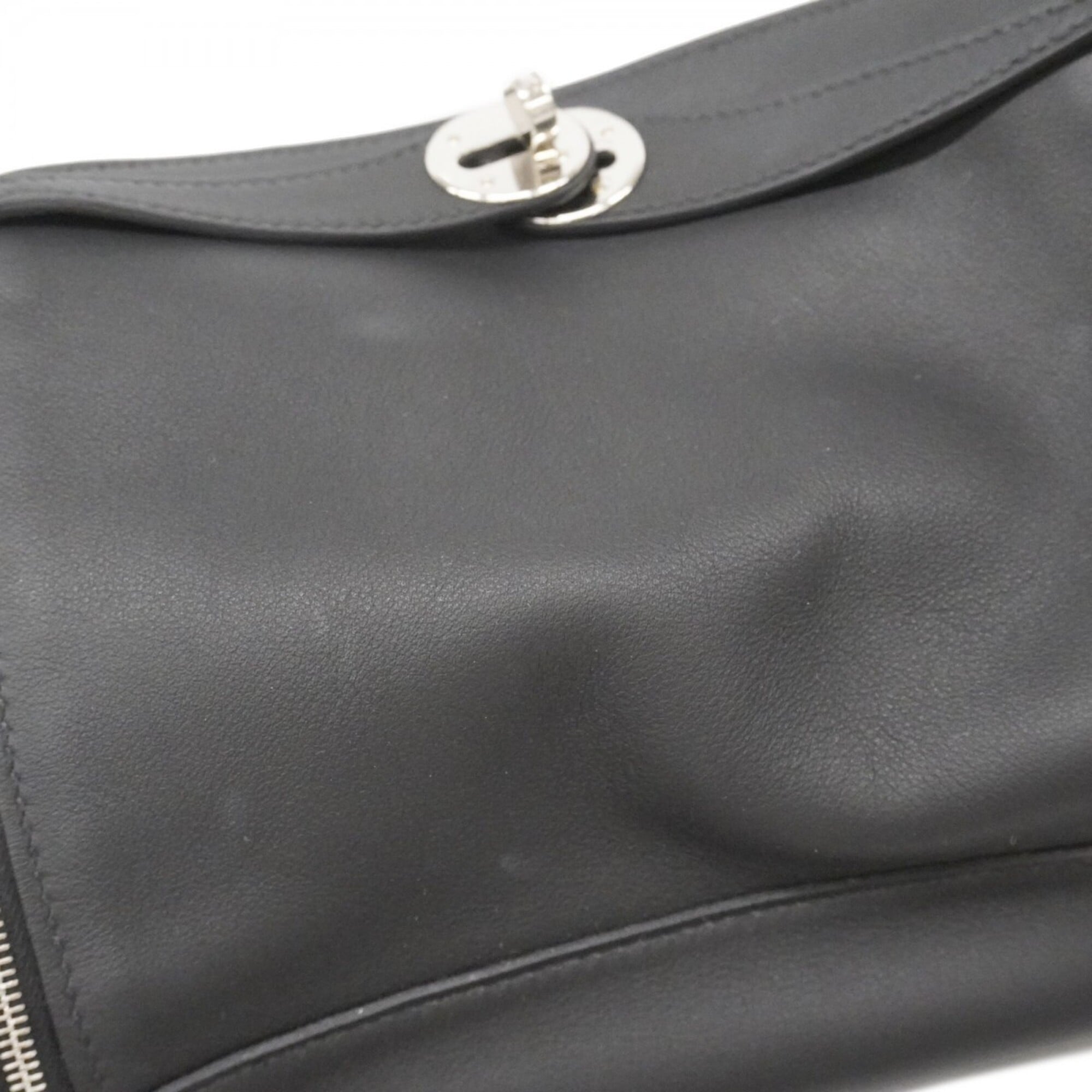 Hermes Black Swift Leather Handbag (Pre-Owned)