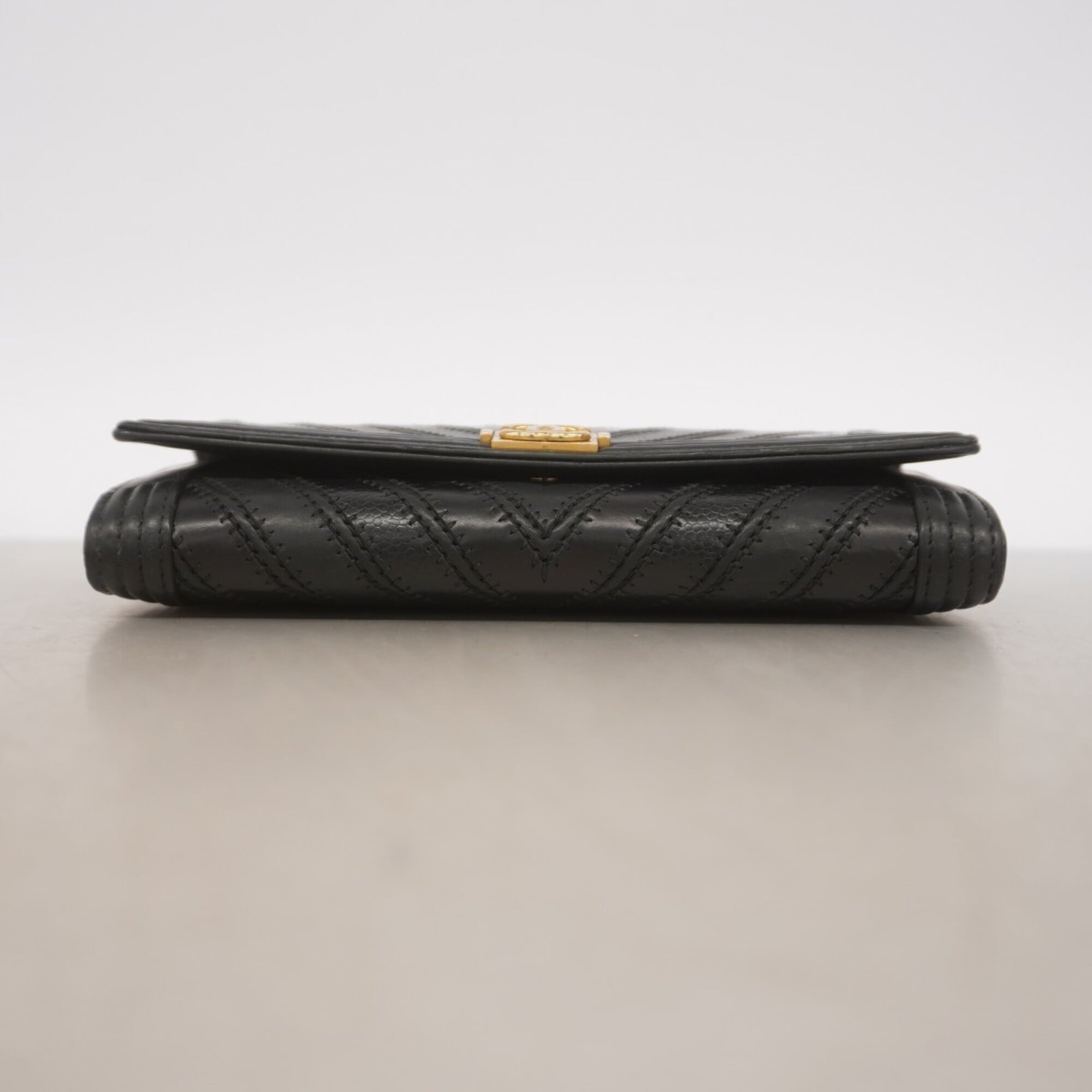 Chanel Black Leather Chain/Shoulder Wallet (Pre-Owned)