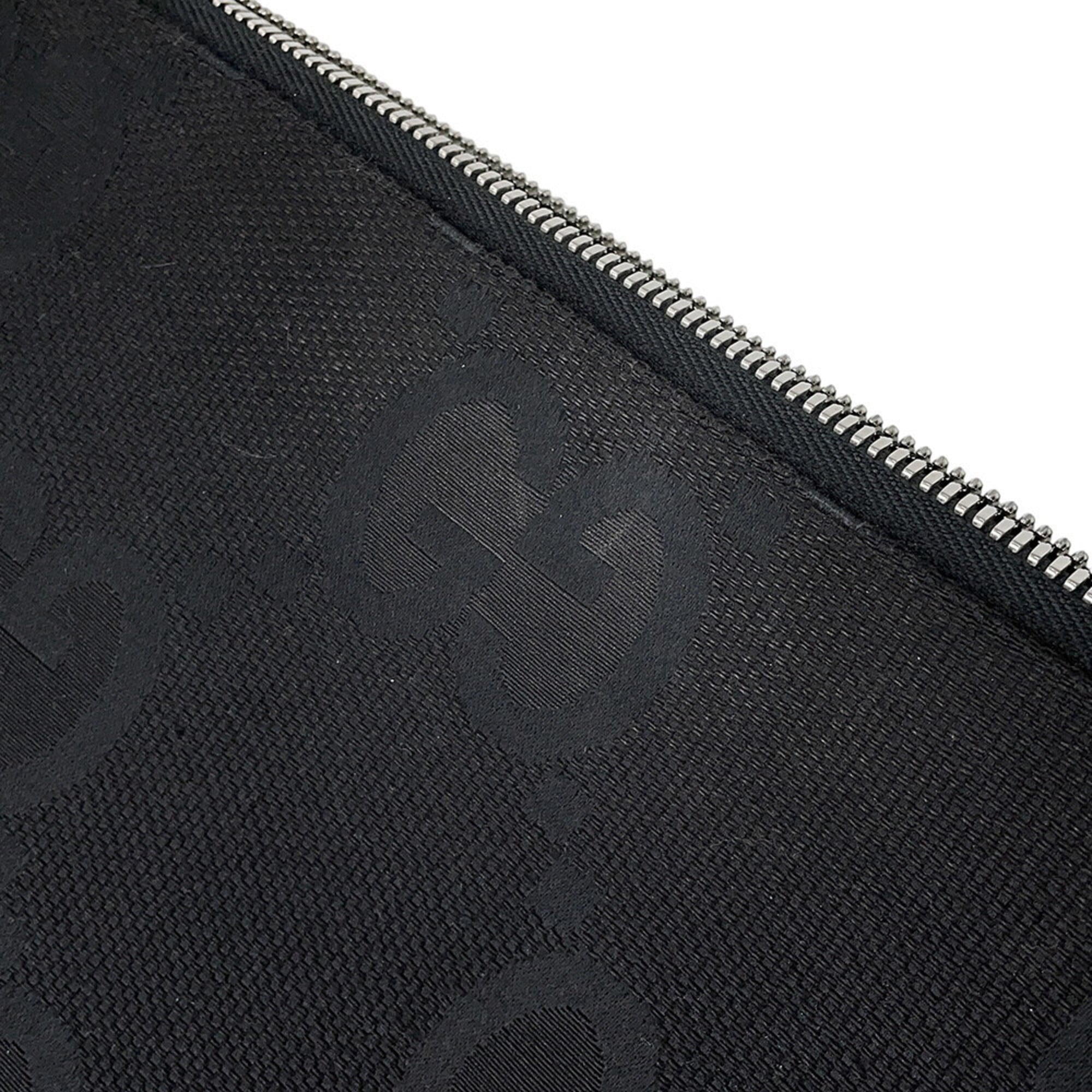 Gucci Black Canvas Handbag Messenger Bag Shoulder Bag (Pre-Owned)