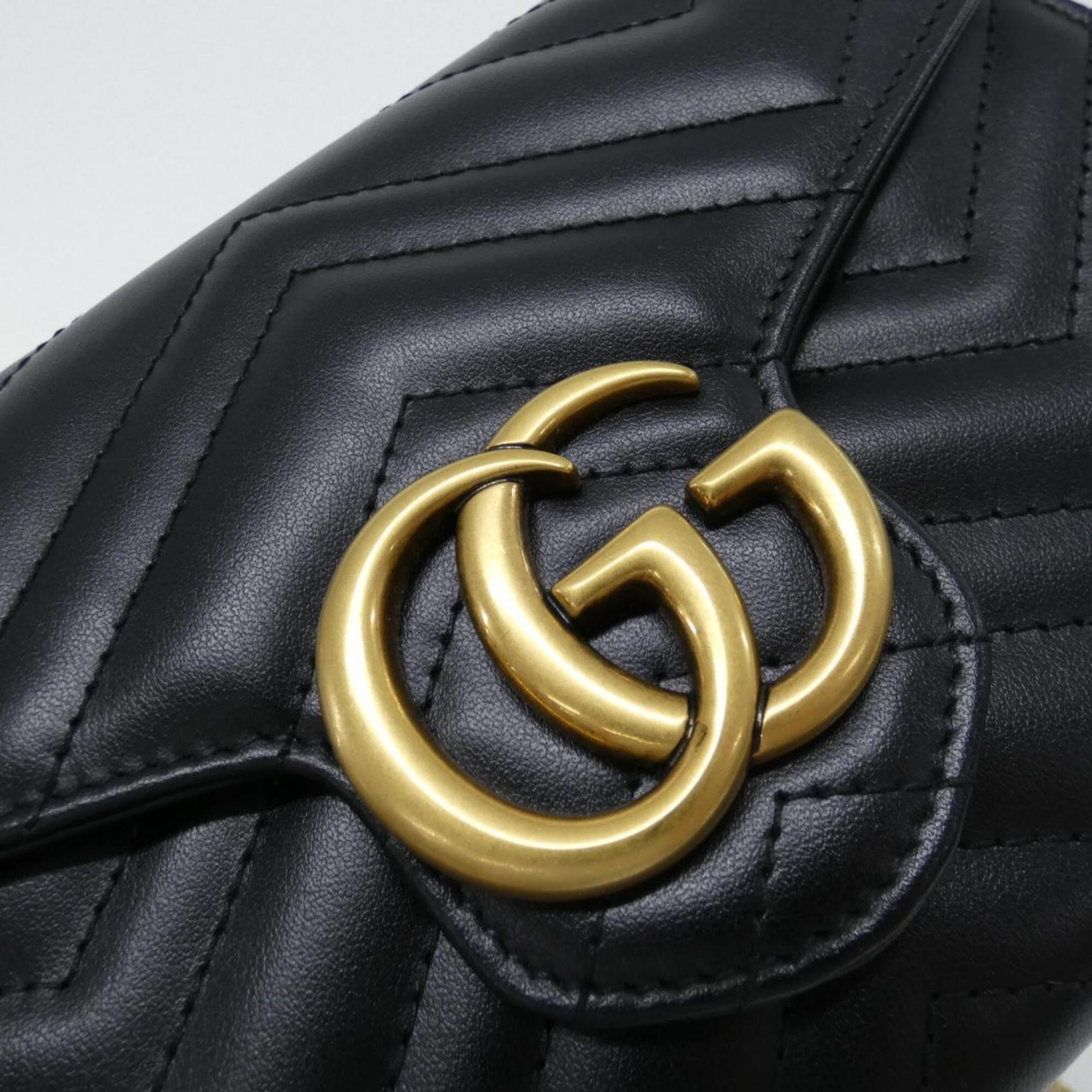 Gucci Black Quilting Leather Shoulder Bag (Pre-Owned)