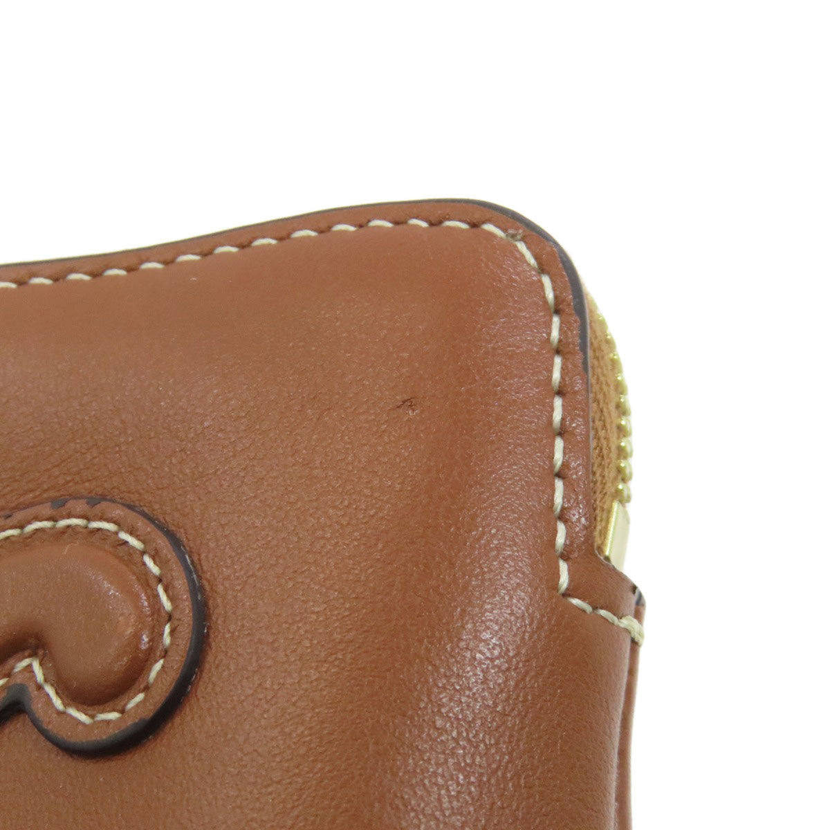 Celine Brown Leather Coin Purse/Coin Case (Pre-Owned)