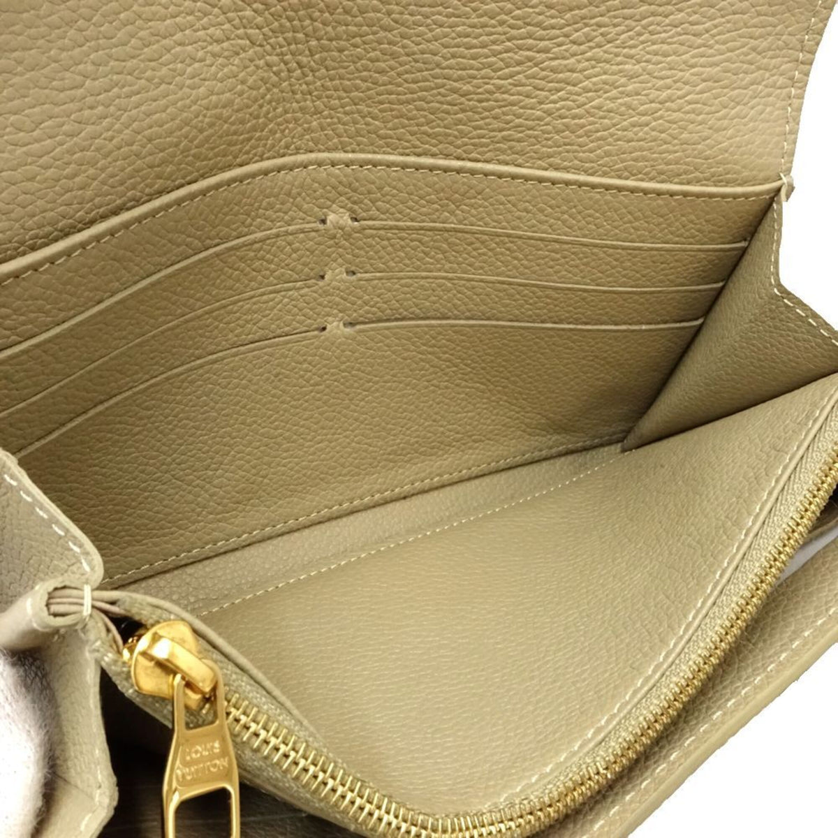 Louis Vuitton Monogram Empreinte Beige Monogram Empreinte Long Wallet (Bi-Fold) (Pre-Owned)