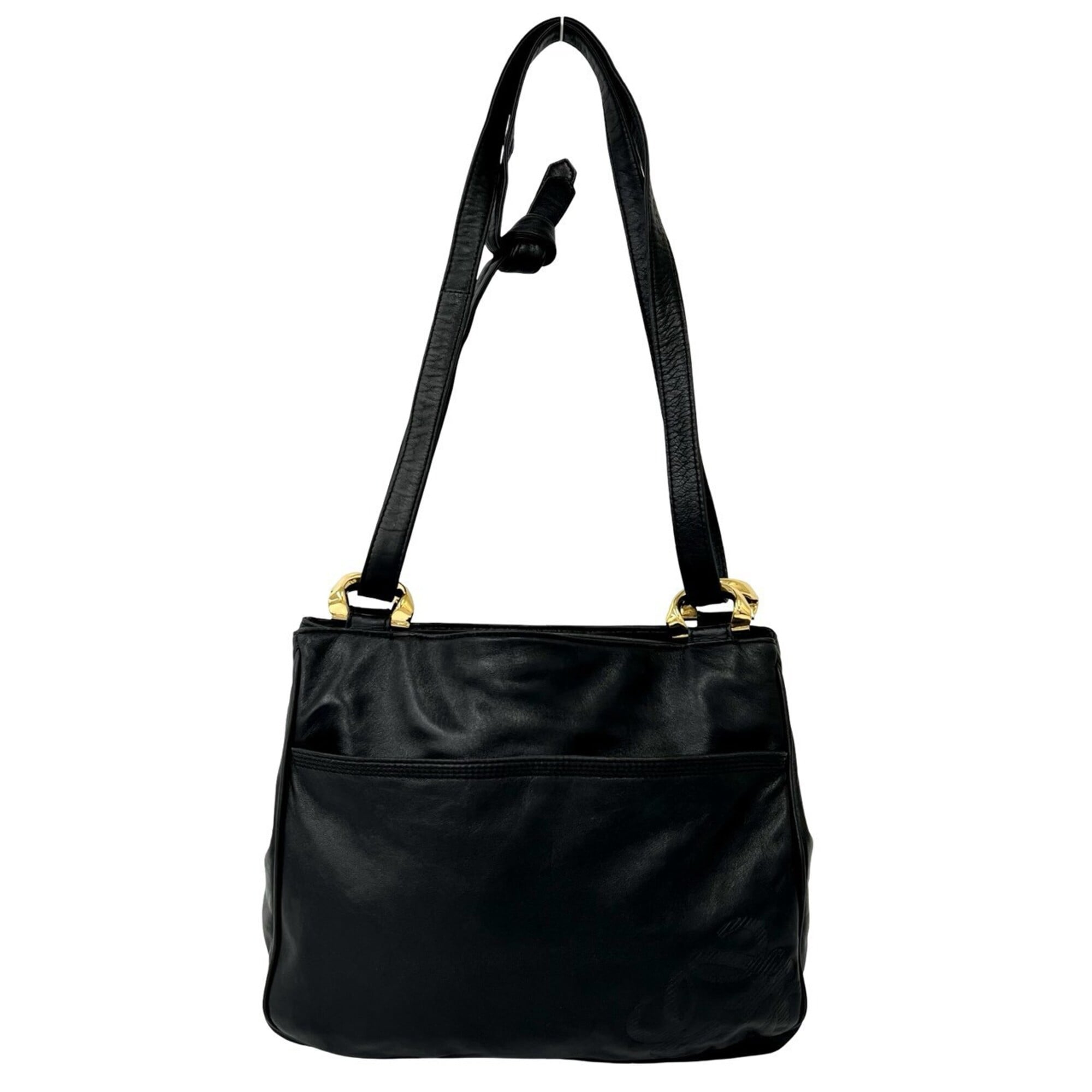 Loewe Black Leather Shoulder Bag Tote Bag (Pre-Owned)
