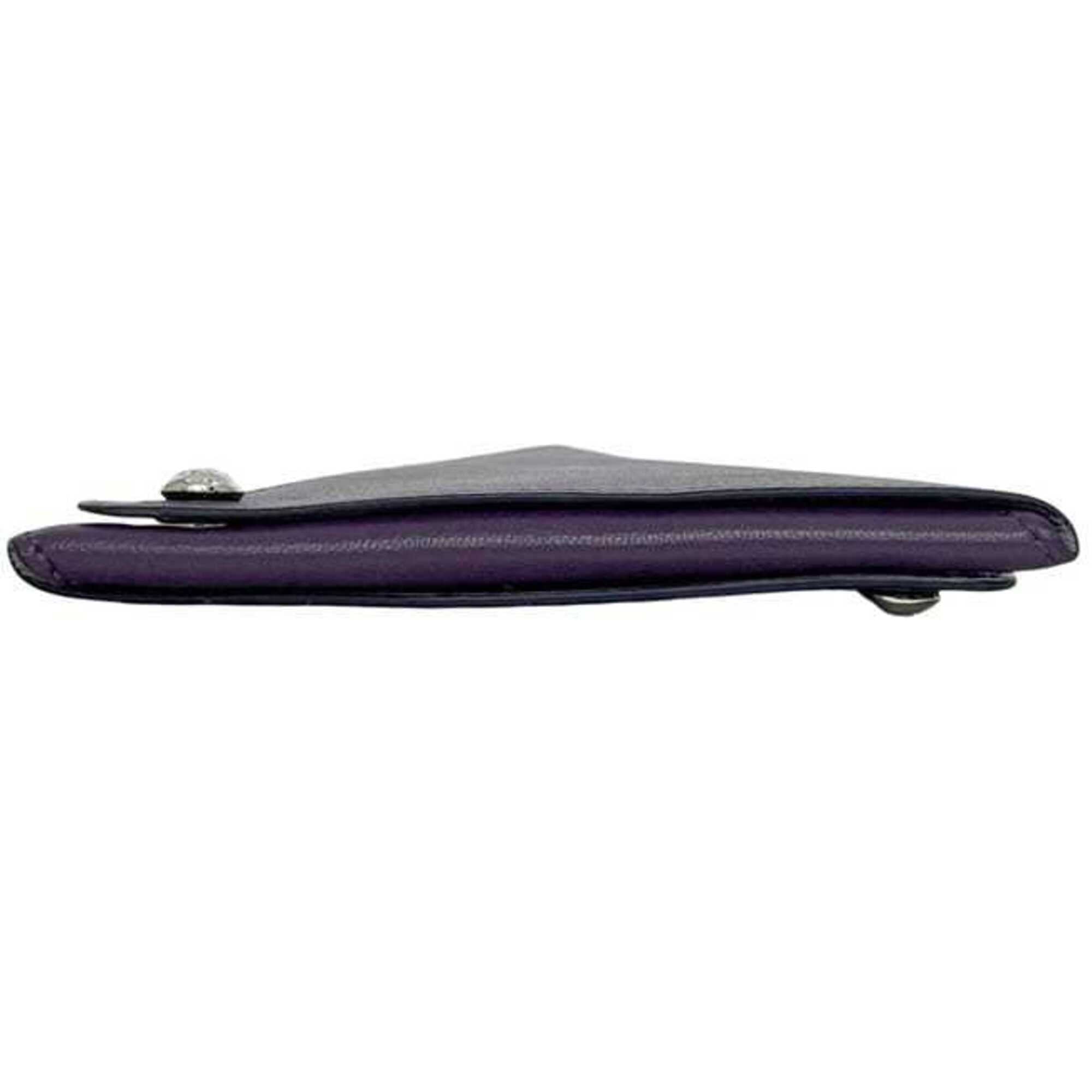 Loewe Purple Leather Coin Purse/Coin Case (Pre-Owned)