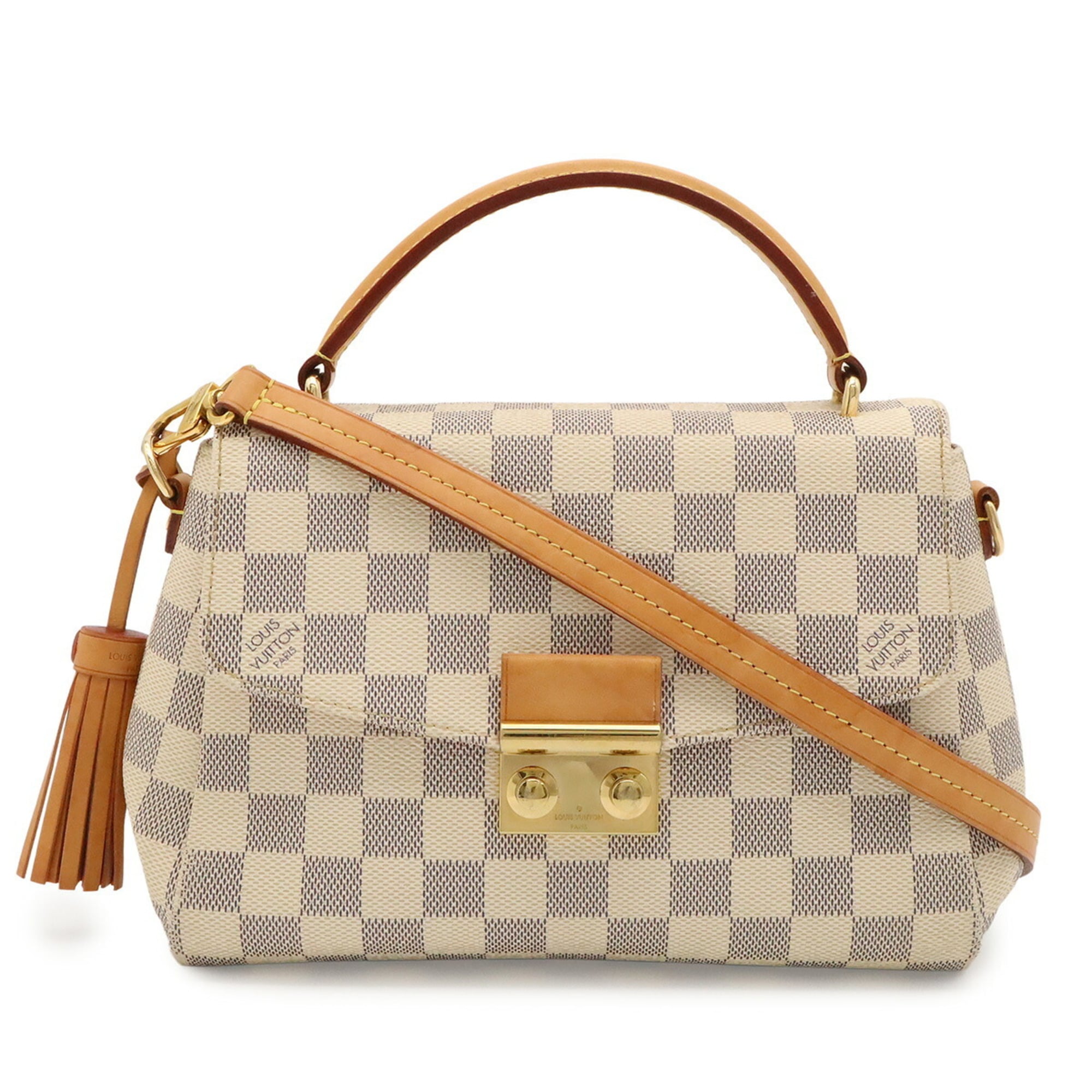 Louis Vuitton Damier Azur Ivory Yellow Damier Azur Handbag Shoulder Bag (Pre-Owned)