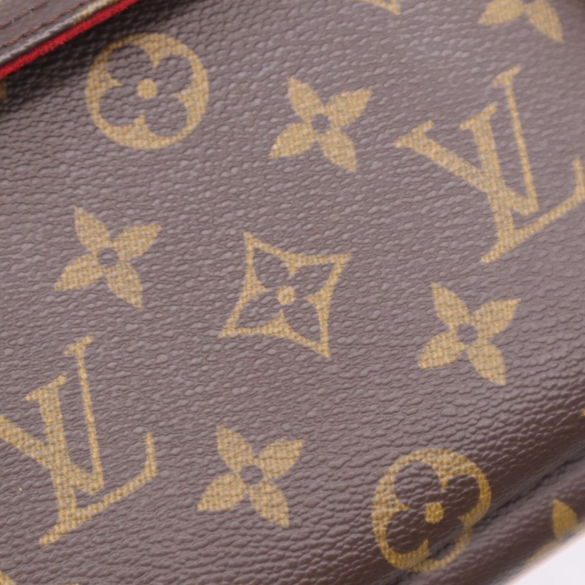 Louis Vuitton Beige Brown Coated Canvas Leather Handbag (Pre-Owned)