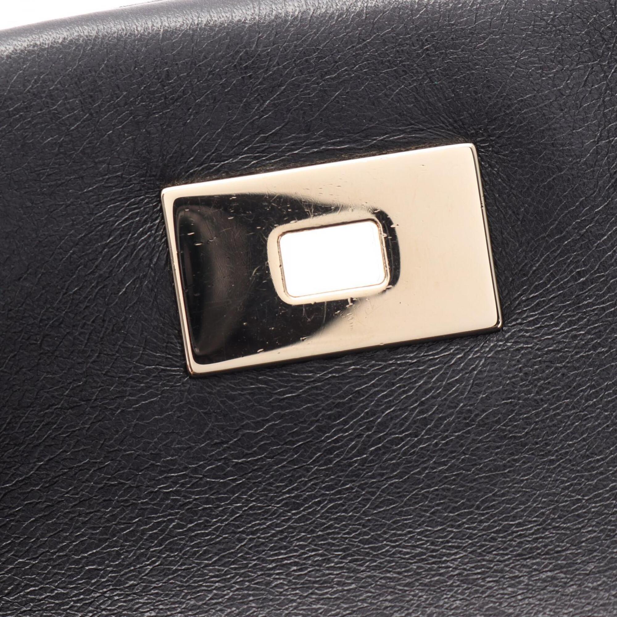 Christian Dior Black Leather Handbag Shoulder Bag (Pre-Owned)