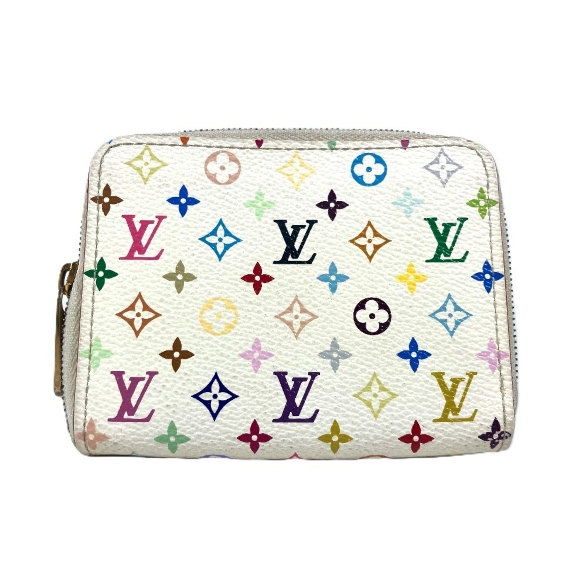 Louis Vuitton Blanc Multi-Color White Monogram Multicolore Coin Purse/Coin Case (Pre-Owned)