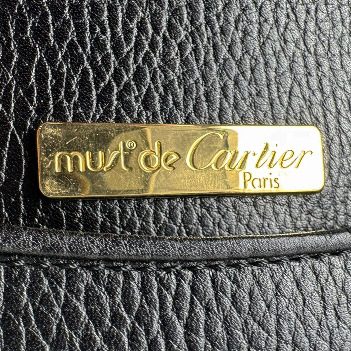 Cartier Black Leather Shoulder Bag (Pre-Owned)