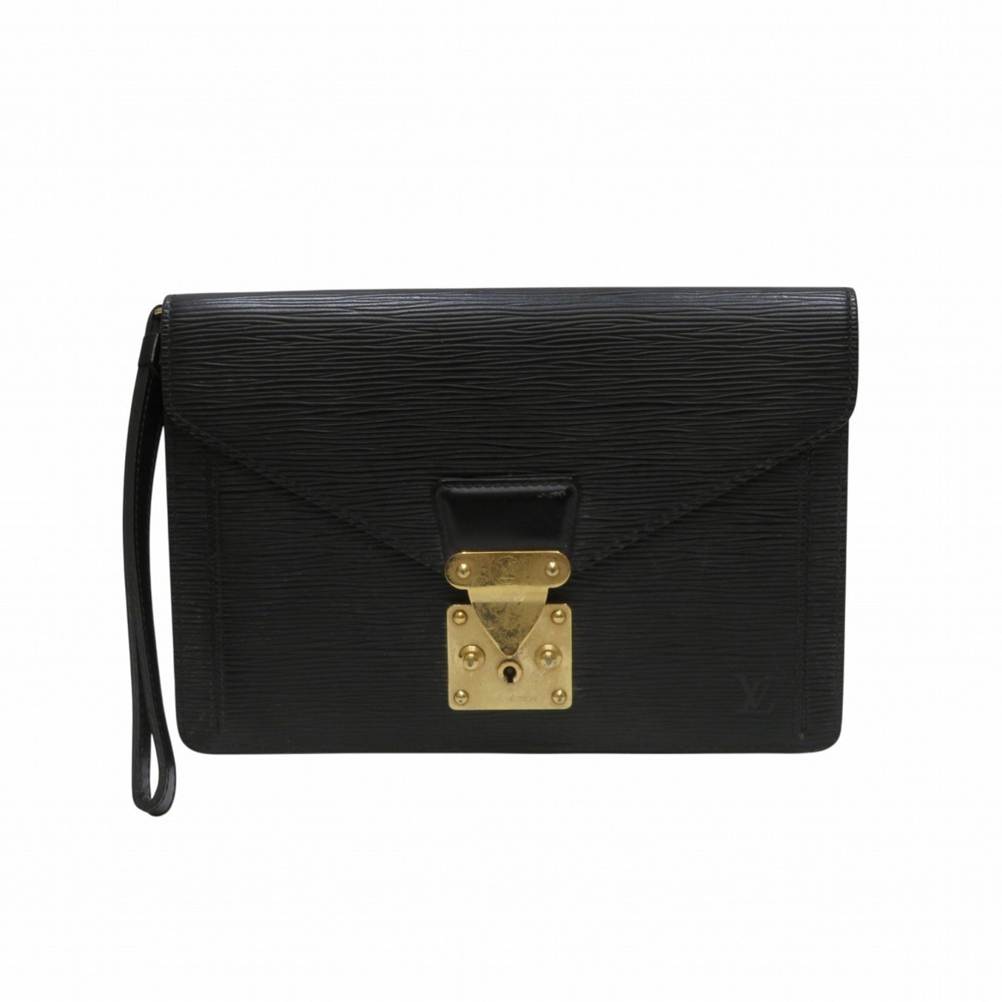 Louis Vuitton Black Epi Leather Clutch Bag (Pre-Owned)