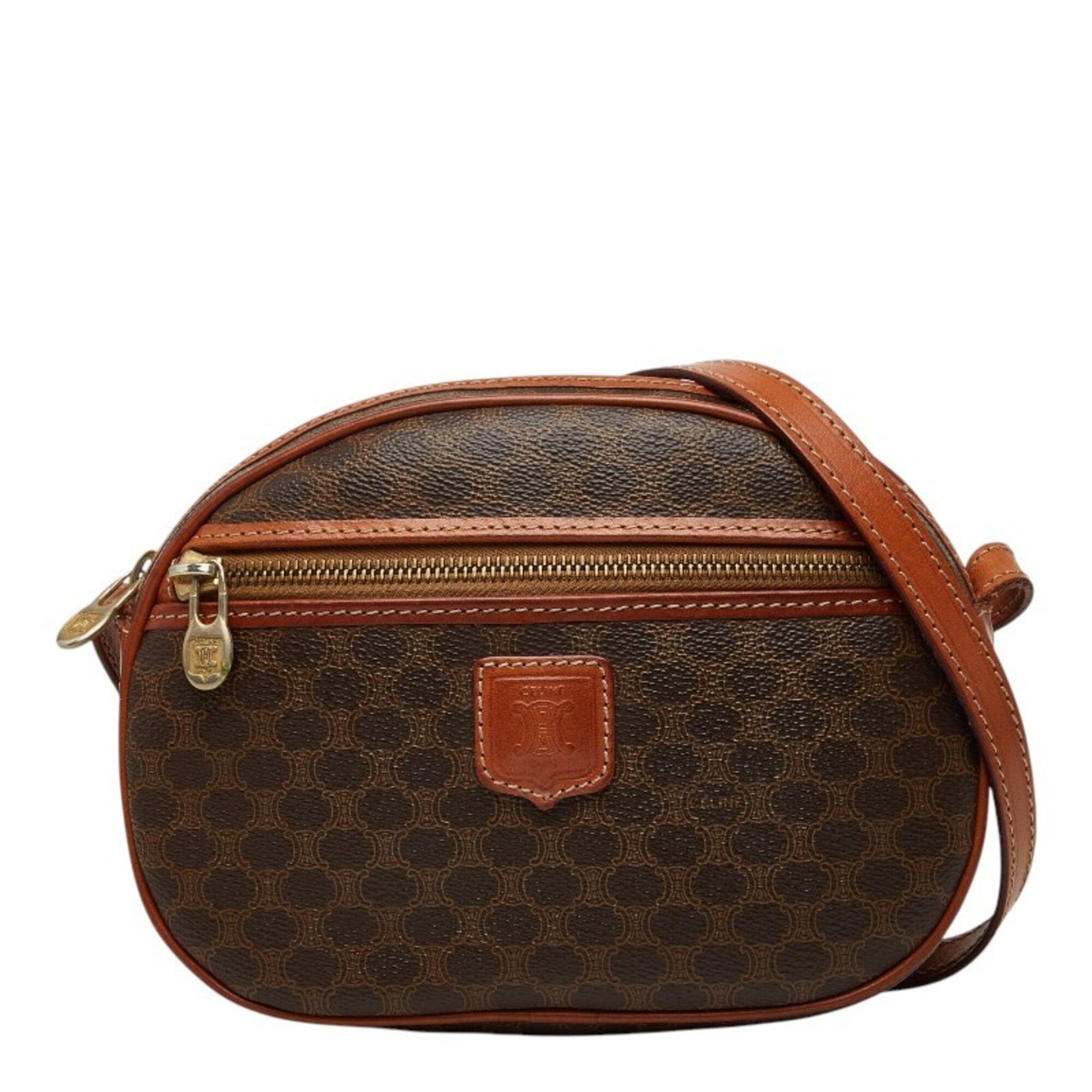 Celine Brown Pvc Leather Shoulder Bag (Pre-Owned)